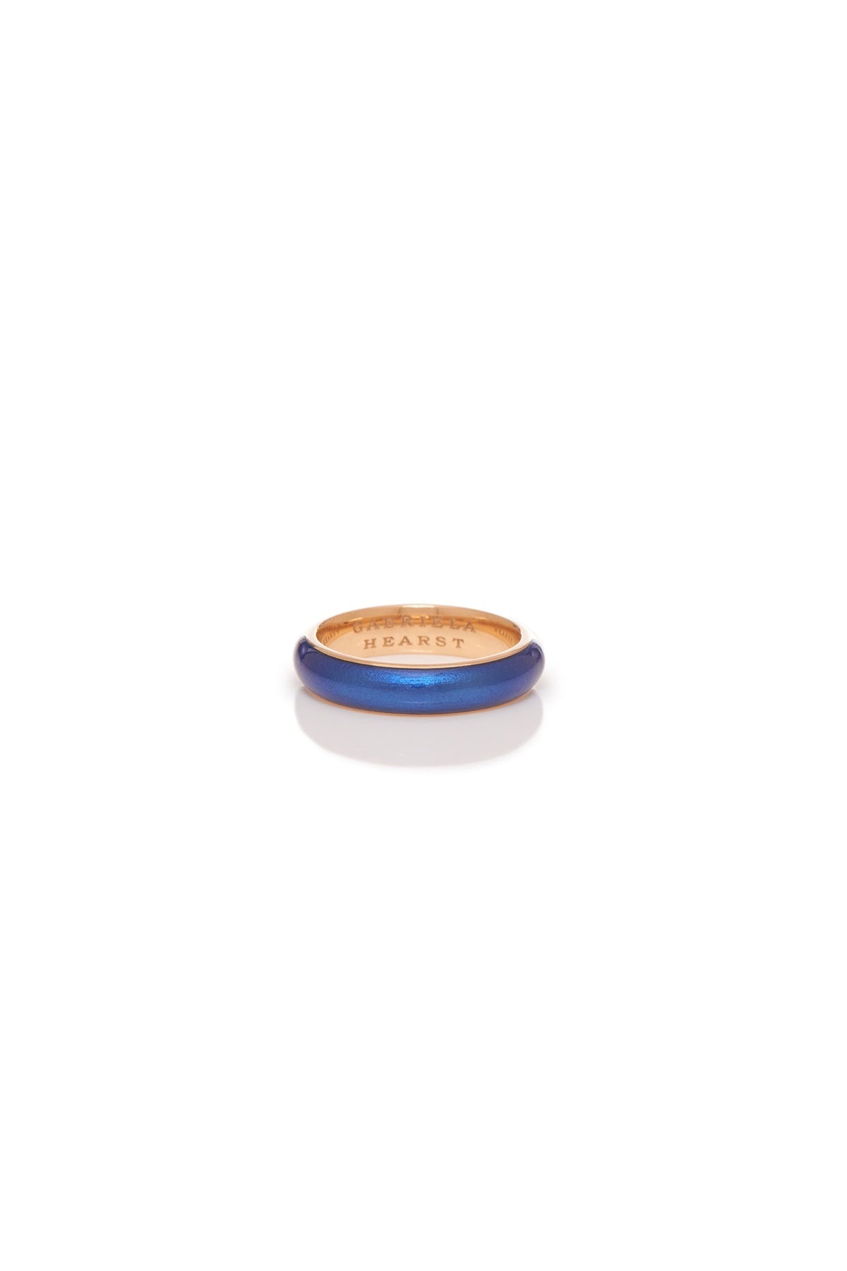 Vitreous Blue Enamel & 18K Gold Ring - 1