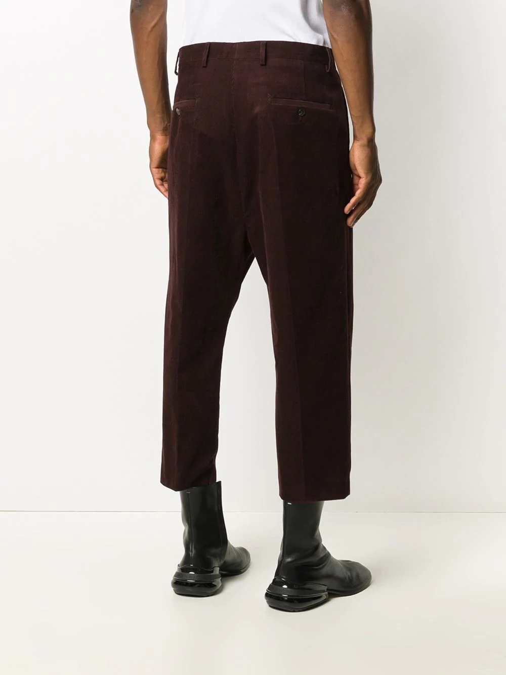 corduroy straight-leg trousers - 4