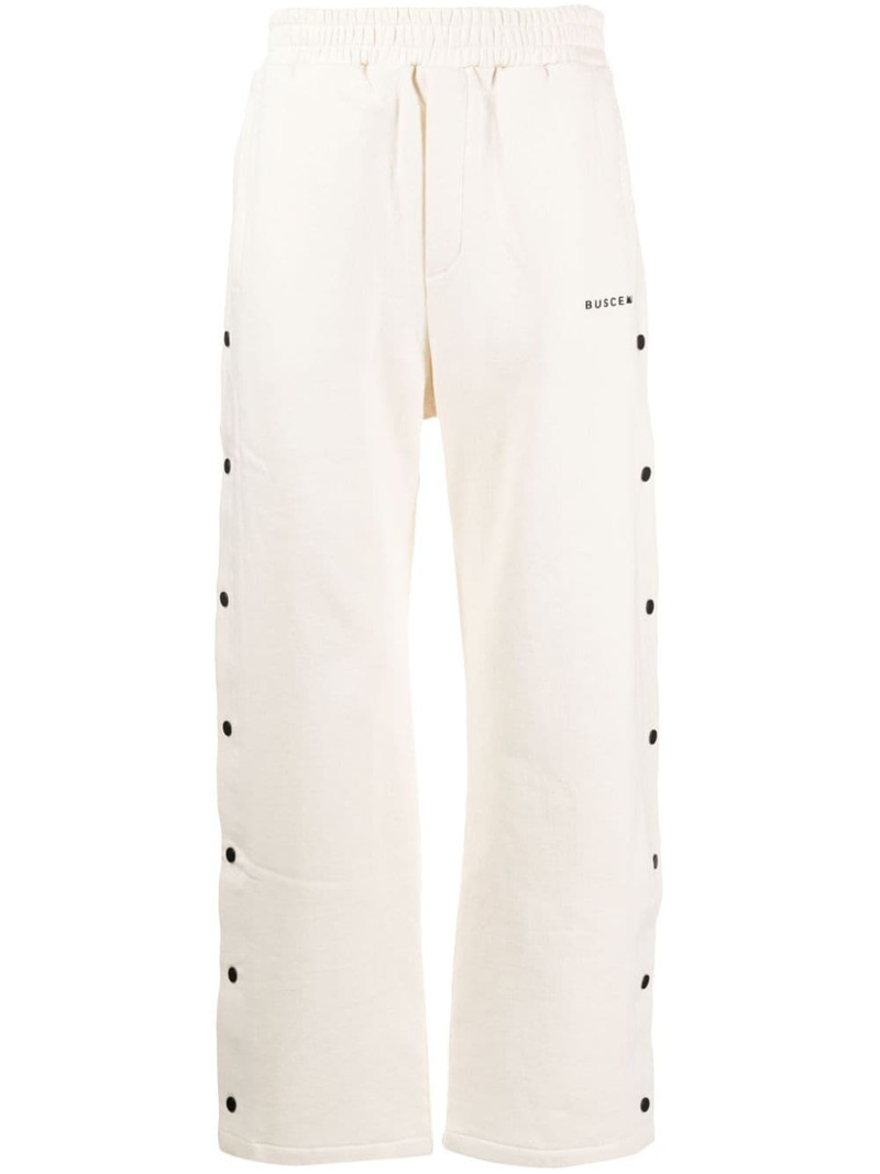 button-embellished track pants 1