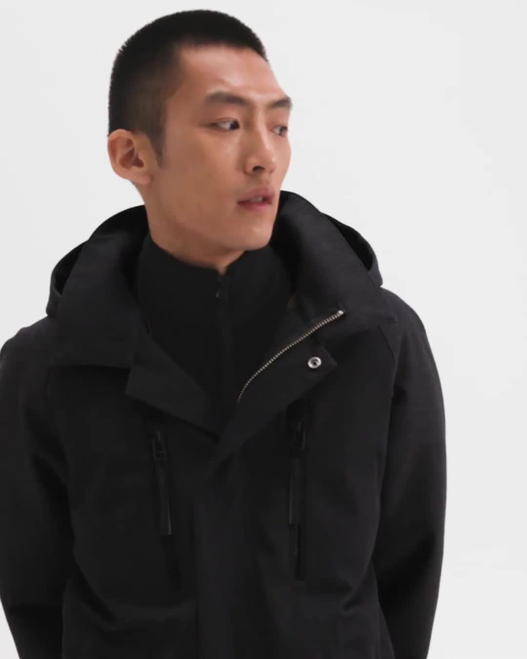 Hooded Parka in Wool-Blend Twill - 7
