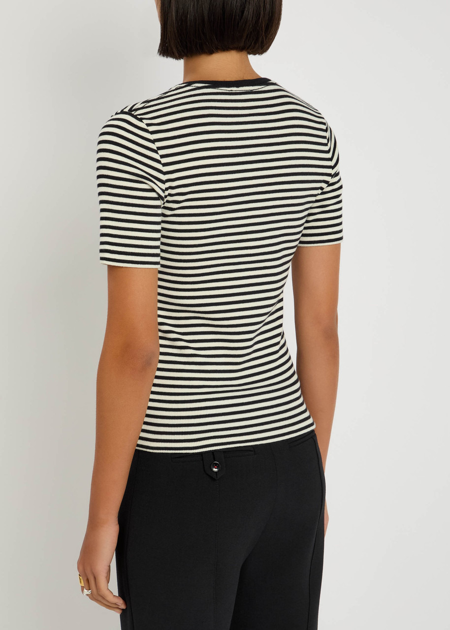 Anine Bing Alessia Striped Stretch-cotton T-shirt - 3