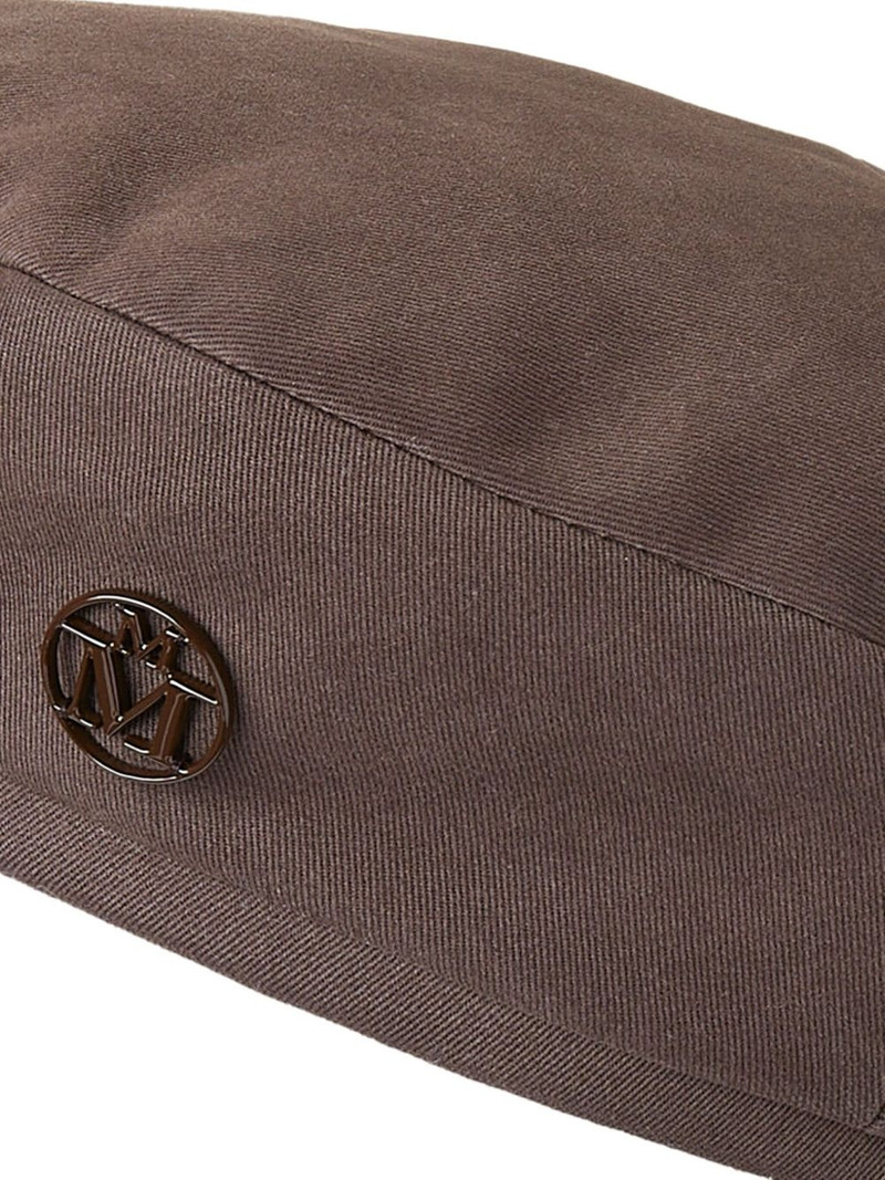 MAISON MICHEL New Billy logo-plaque beret outlook