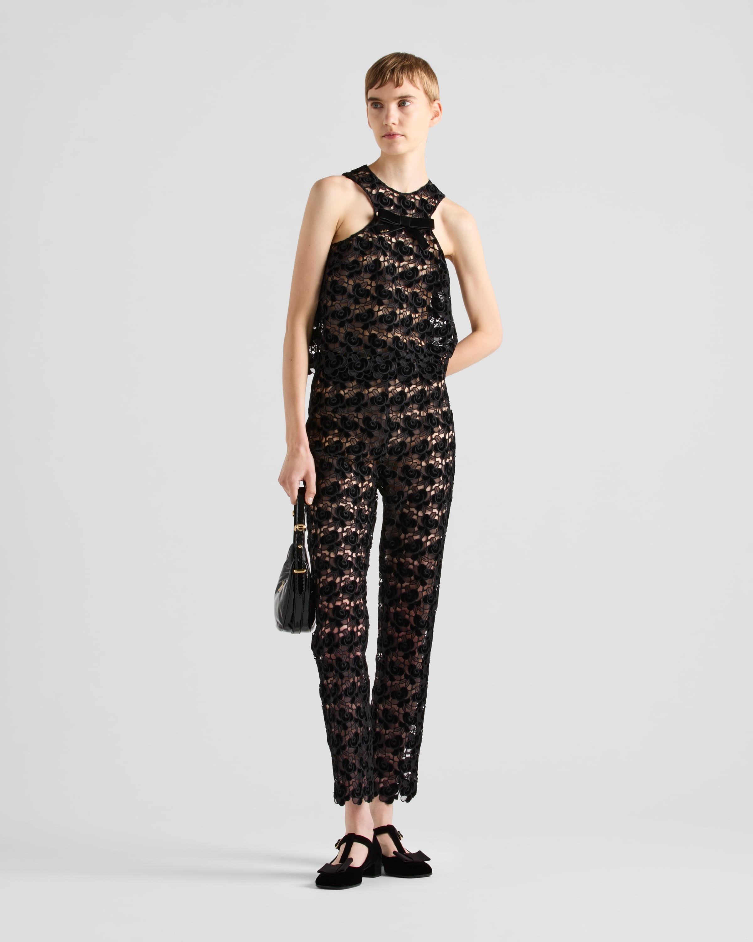Guipure top with Camellia embroidery - 2