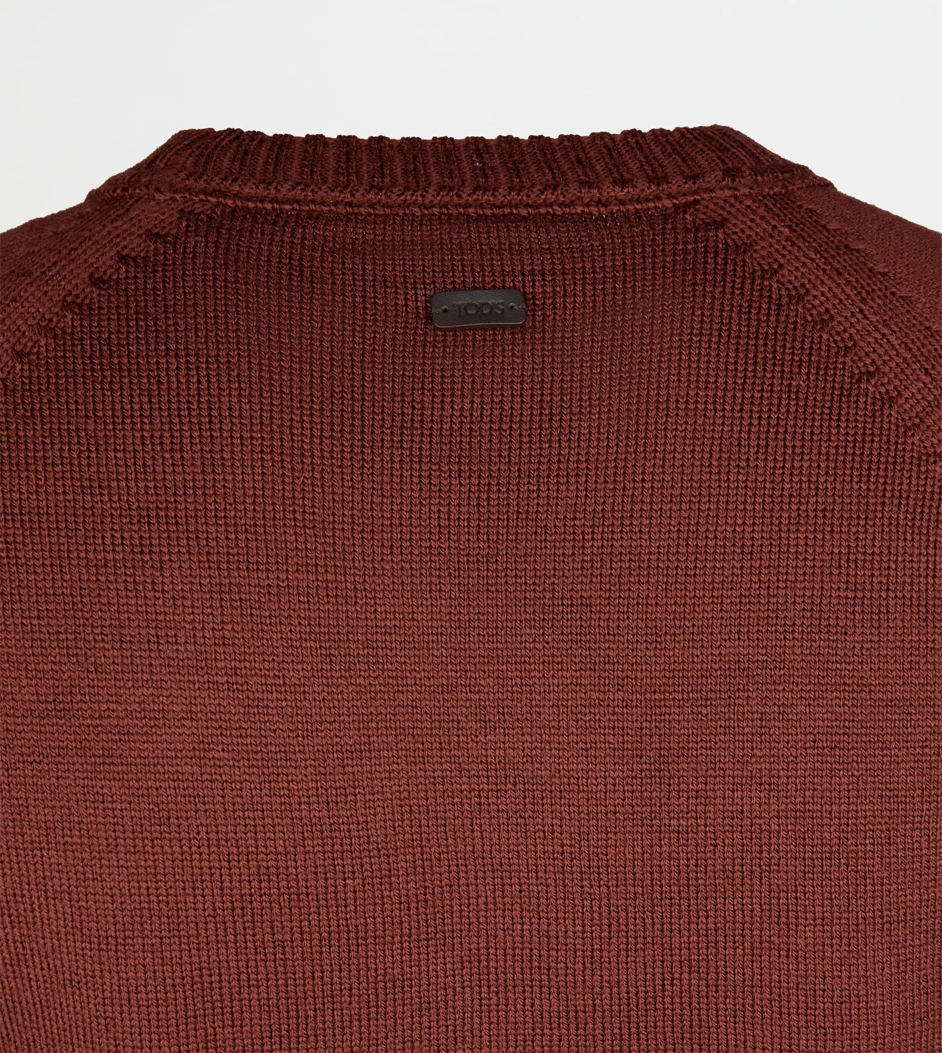 ROUND-NECK PULLOVER IN MERINO WOOL - BEIGE - 7
