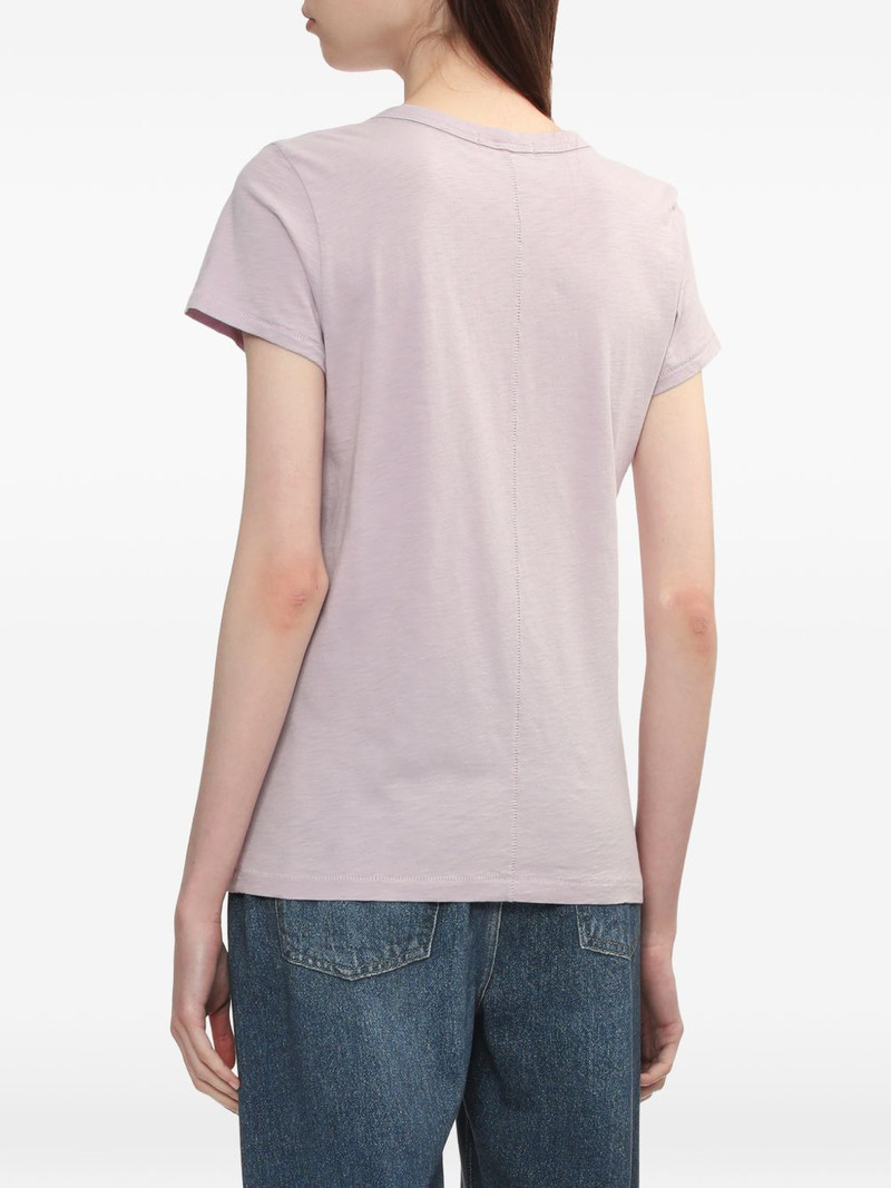 ribbed trim T-shirt 4