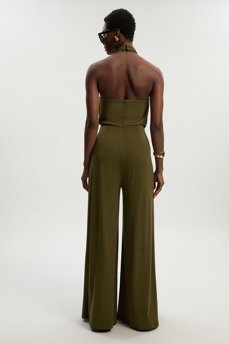 Halter Neck Jersey Crepe Jumpsuit 6