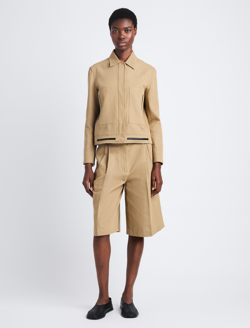 Proenza Schouler Wiley Jacket in Cotton Linen outlook
