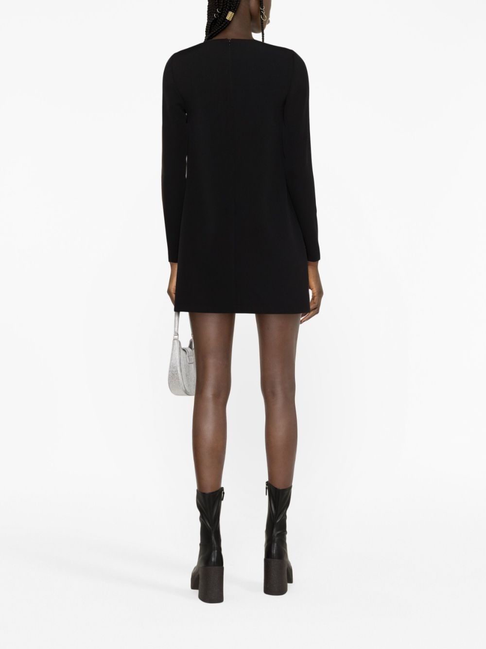 V-emblem chain-print minidress - 3