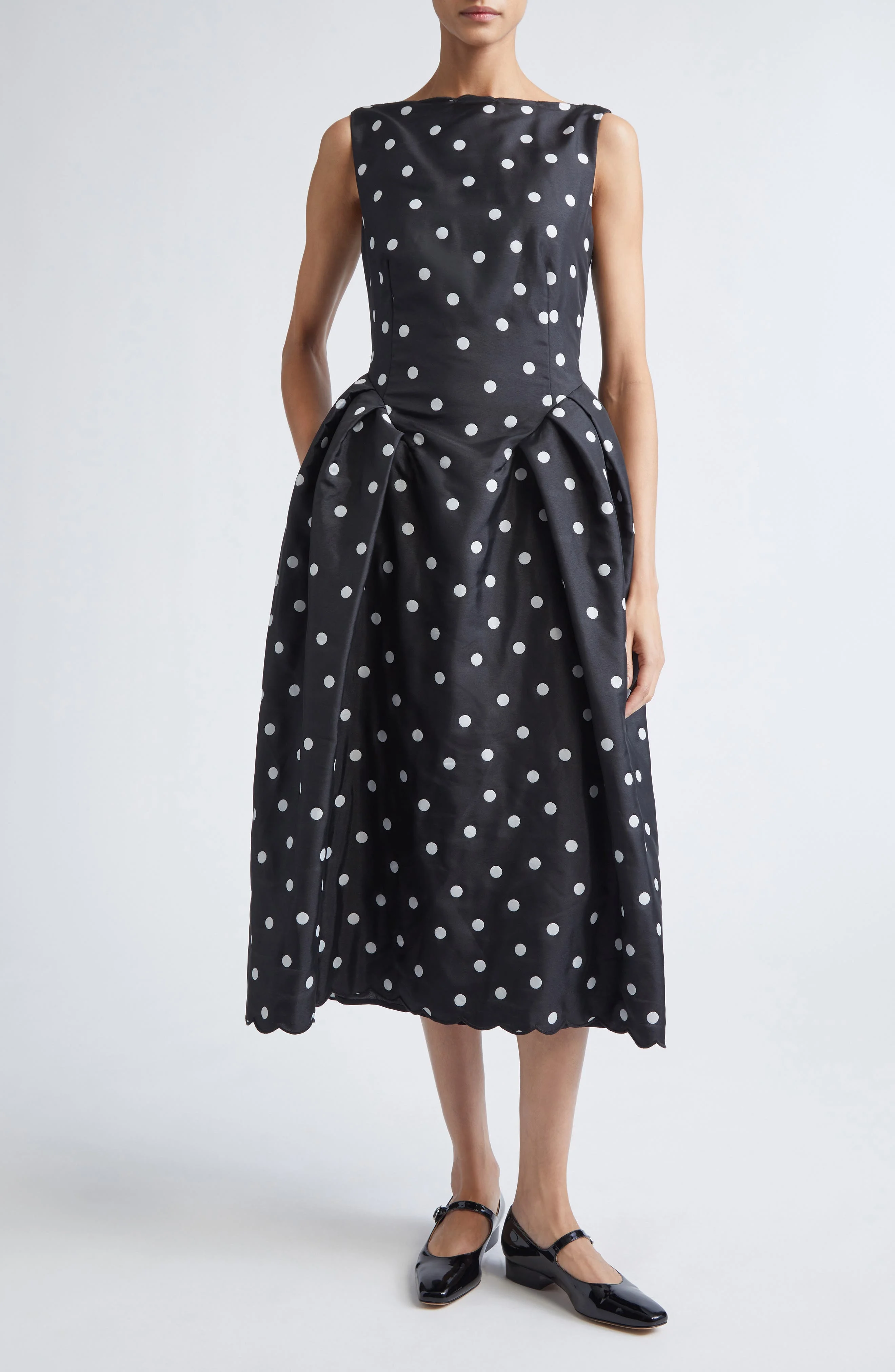 Stine Goya Polka Dot Sleeveless Midi Cocktail Dress in Quilted Dots at Nordstrom - 1