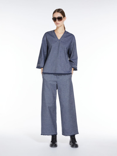 Max Mara CORFU Denim-look fabric trousers outlook