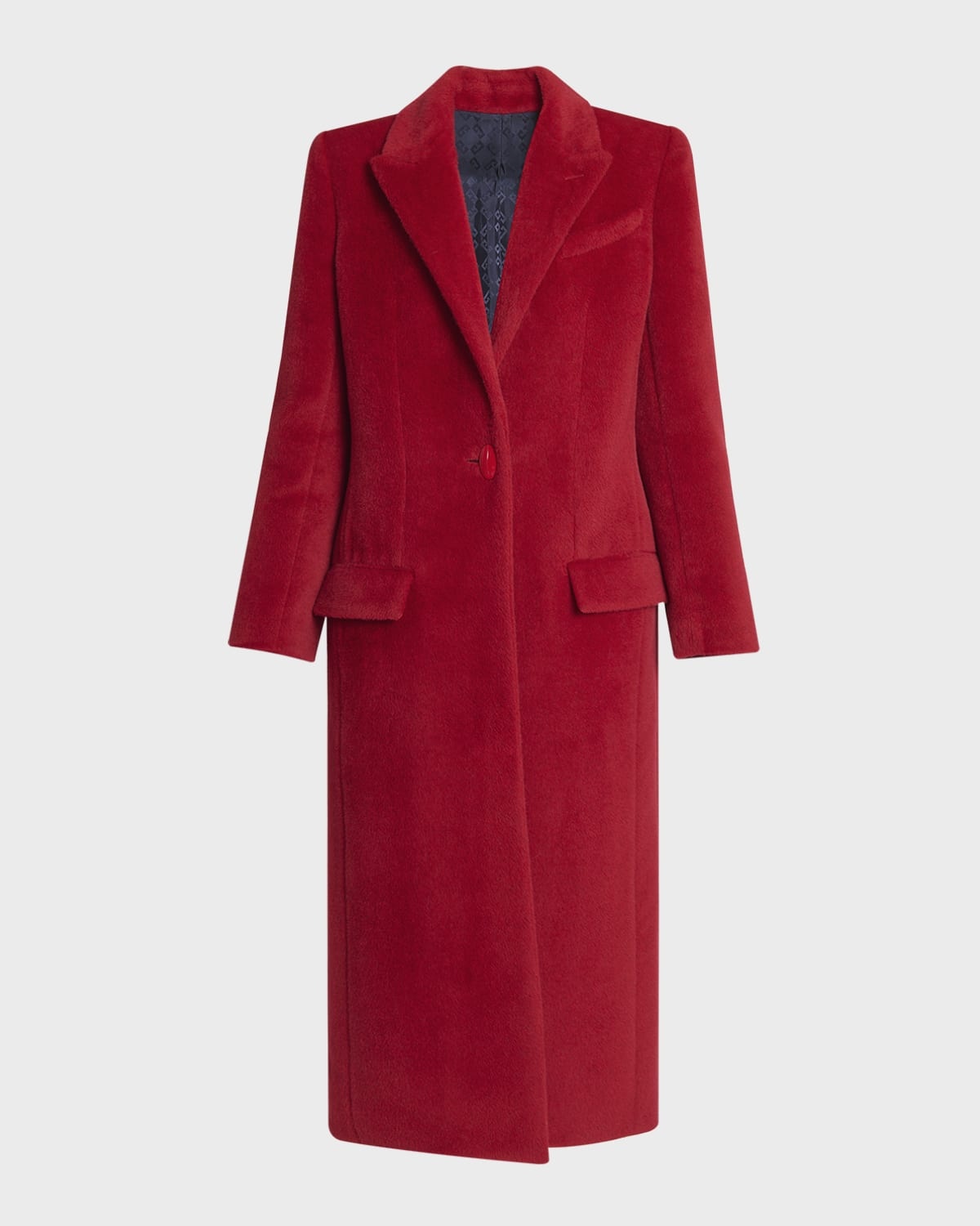 Long Single-Breasted Wool Coat - 1