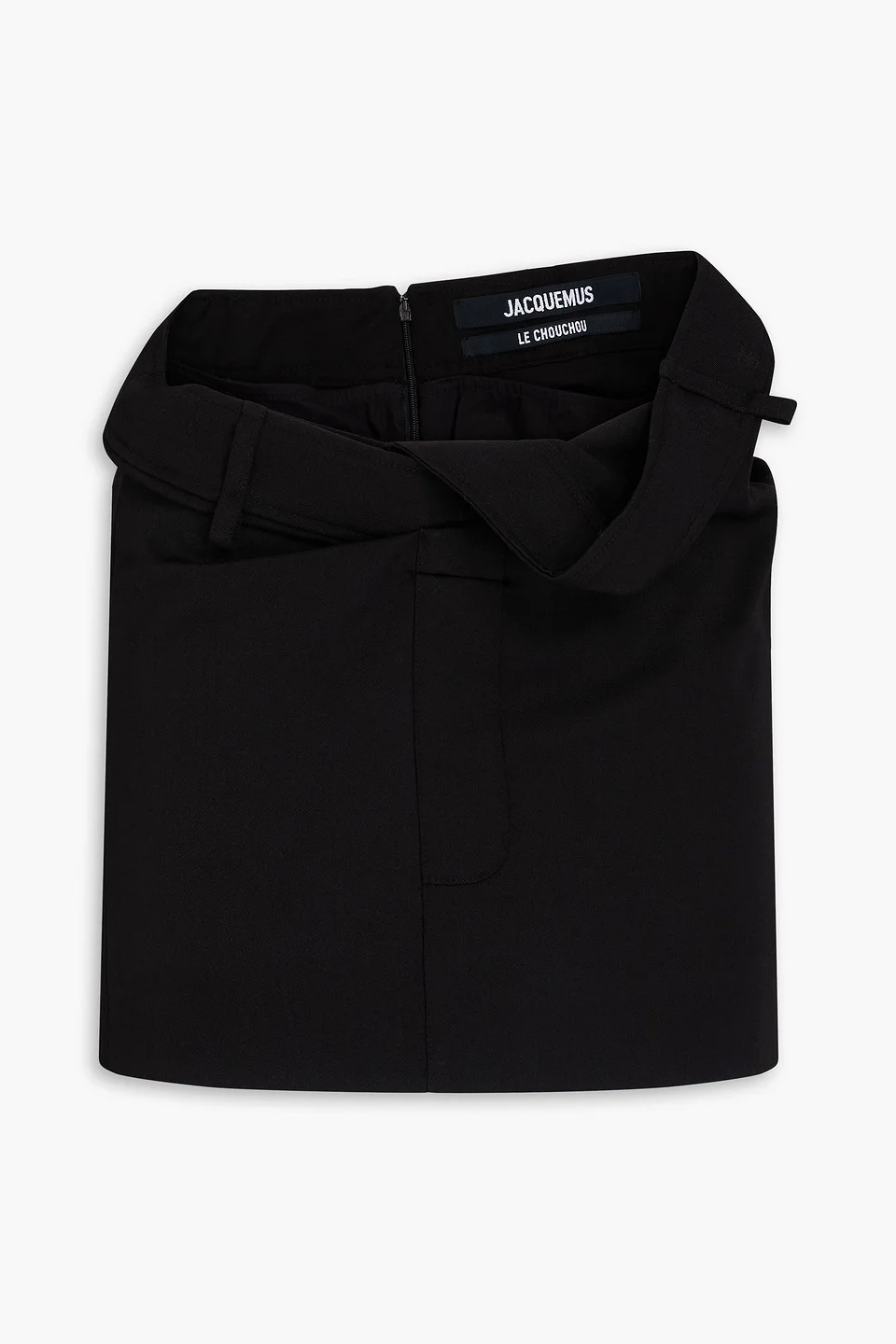 Bahia draped grain de poudre wool mini skirt - 1