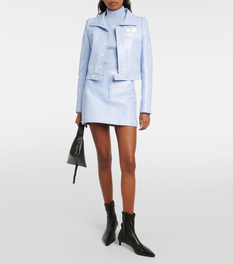 courrèges Logo ribbed-knit turtleneck sweater outlook