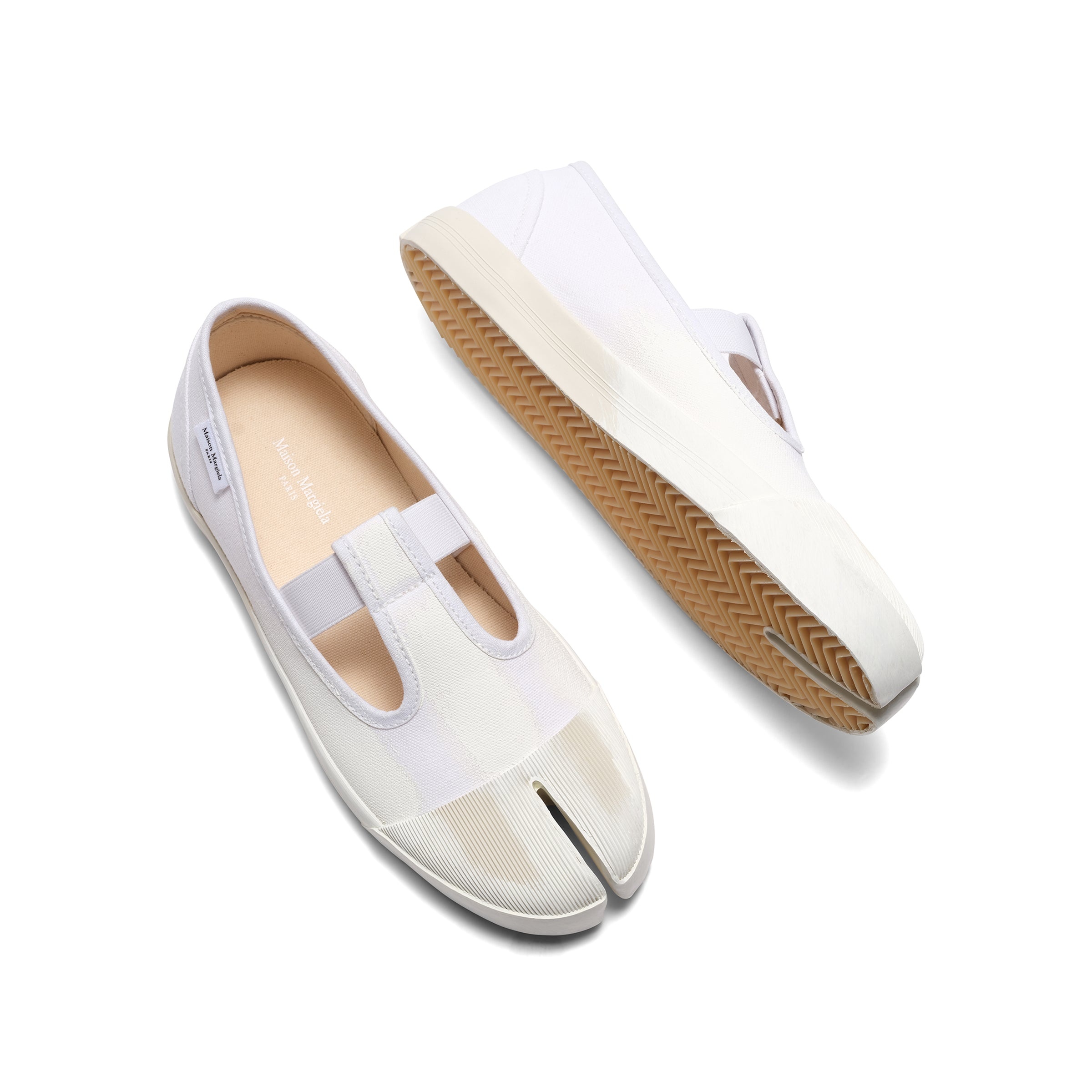 Tabi Toe Sneakers in  White/White - 4