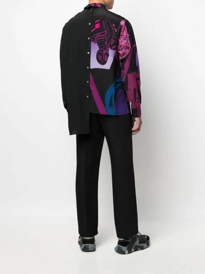 Lanvin Batman-print silk shirt outlook