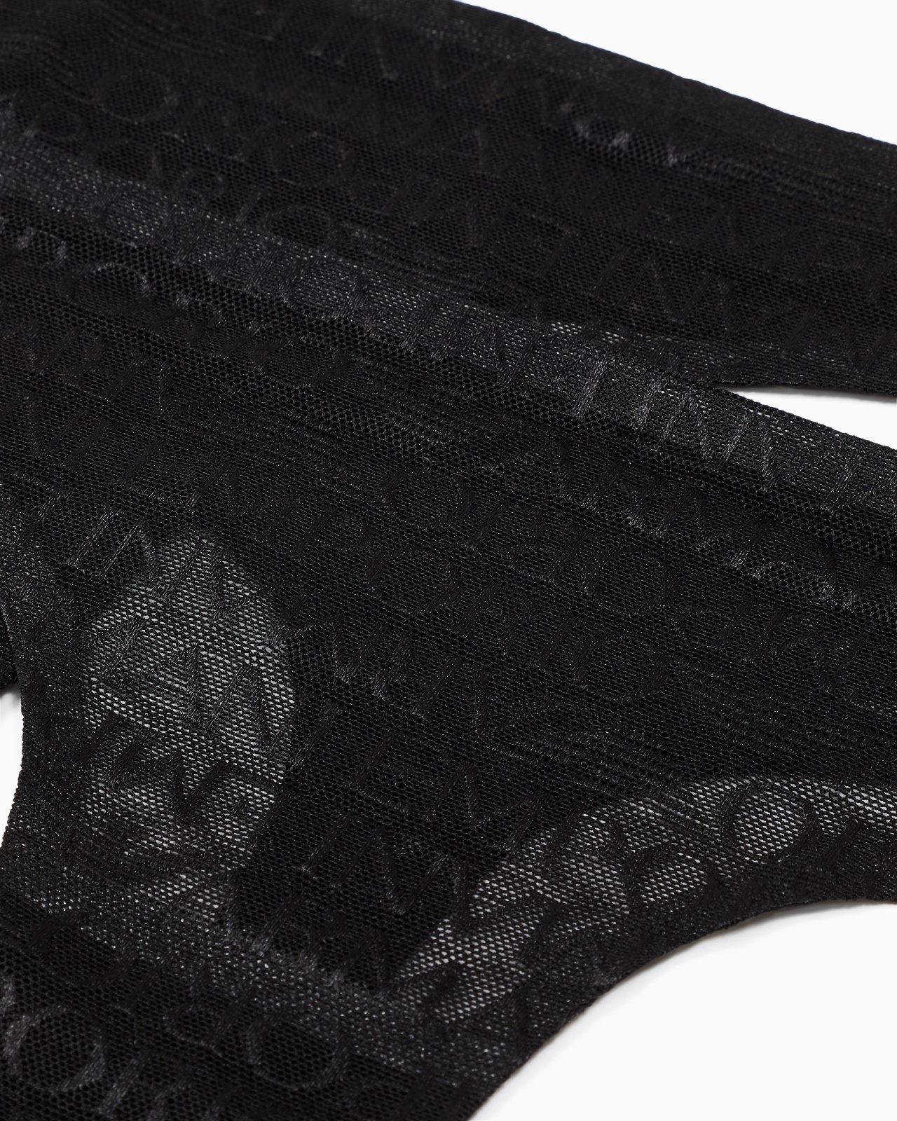 TWO-PACK OF ASV RECYCLED-MESH THONGS WITH ALL-OVER LOGO LETTERING - 2