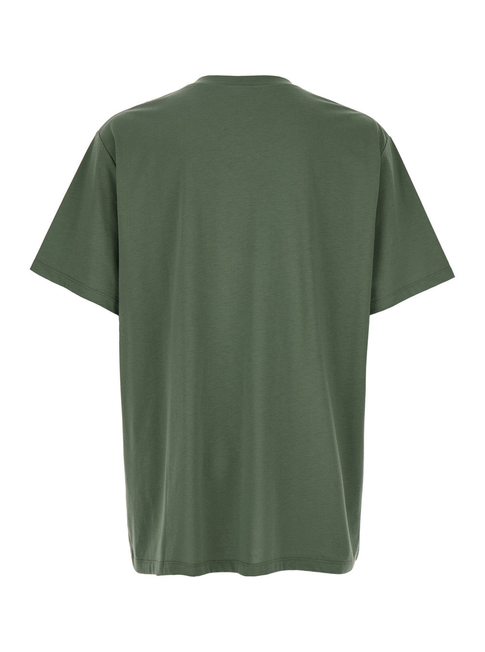 Balmain Men Green Crewneck T-Shirt With Logo Lettering On The Front In Cotton Man - 2