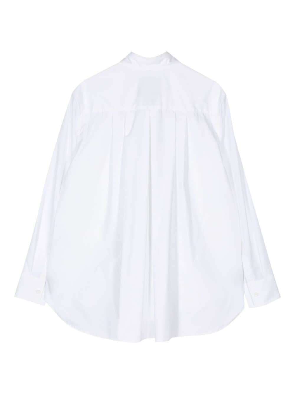 pleated-back cotton-blend shirt - 2