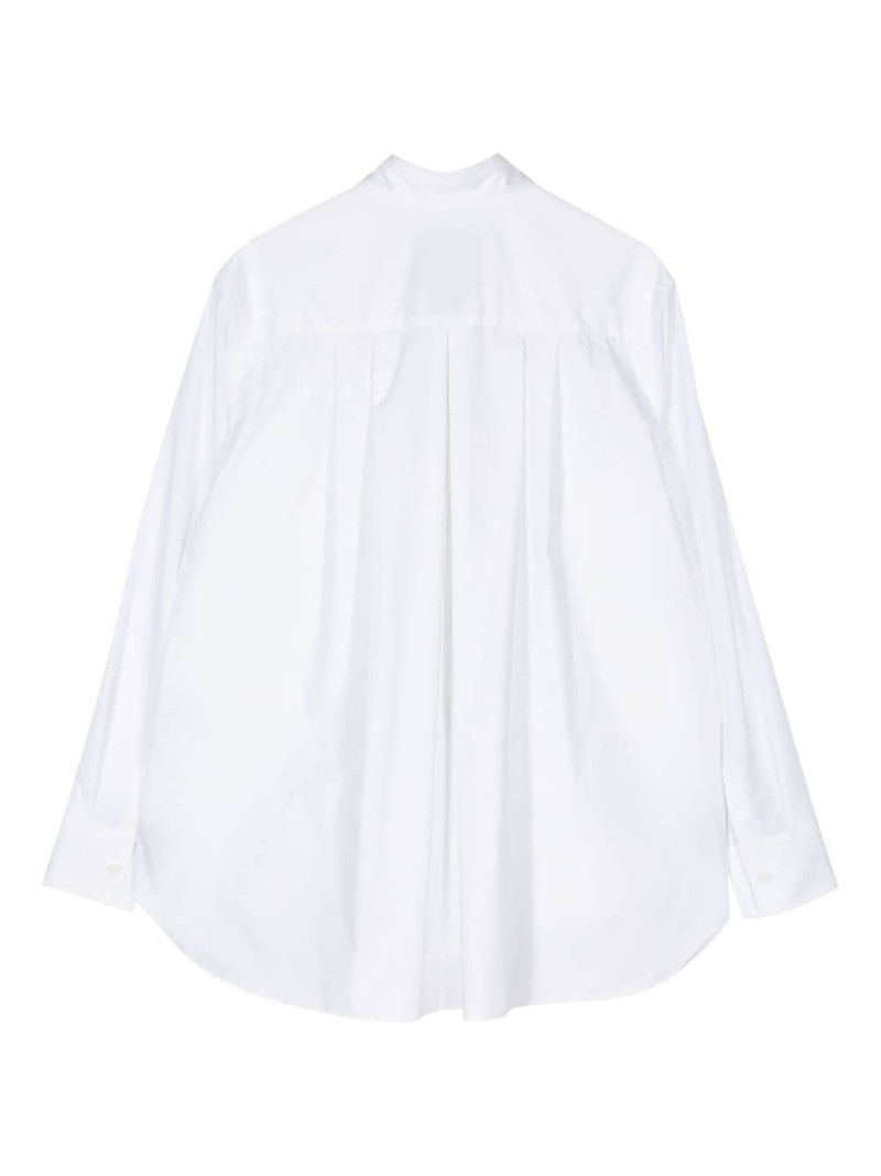 Fumito Ganryu pleated-back cotton-blend shirt outlook
