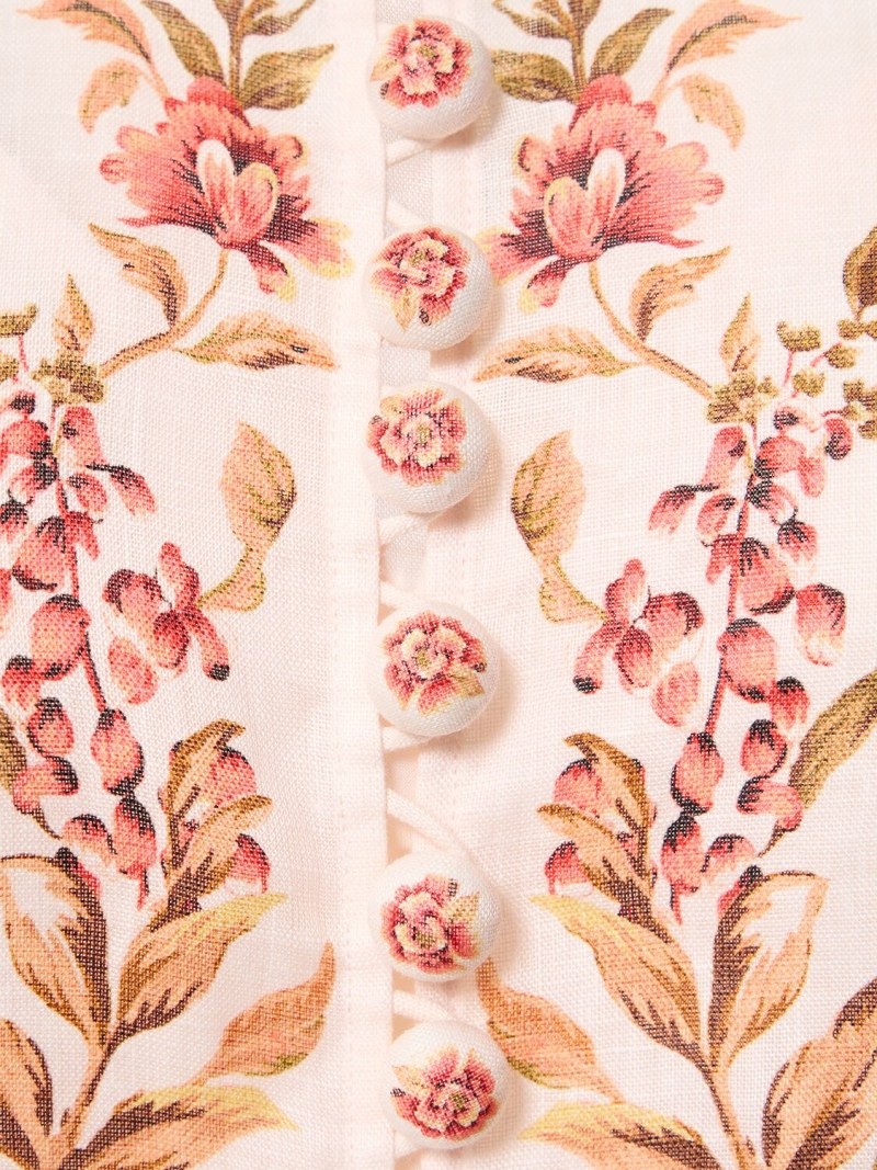 Vacay Billow printed linen long dress - 2