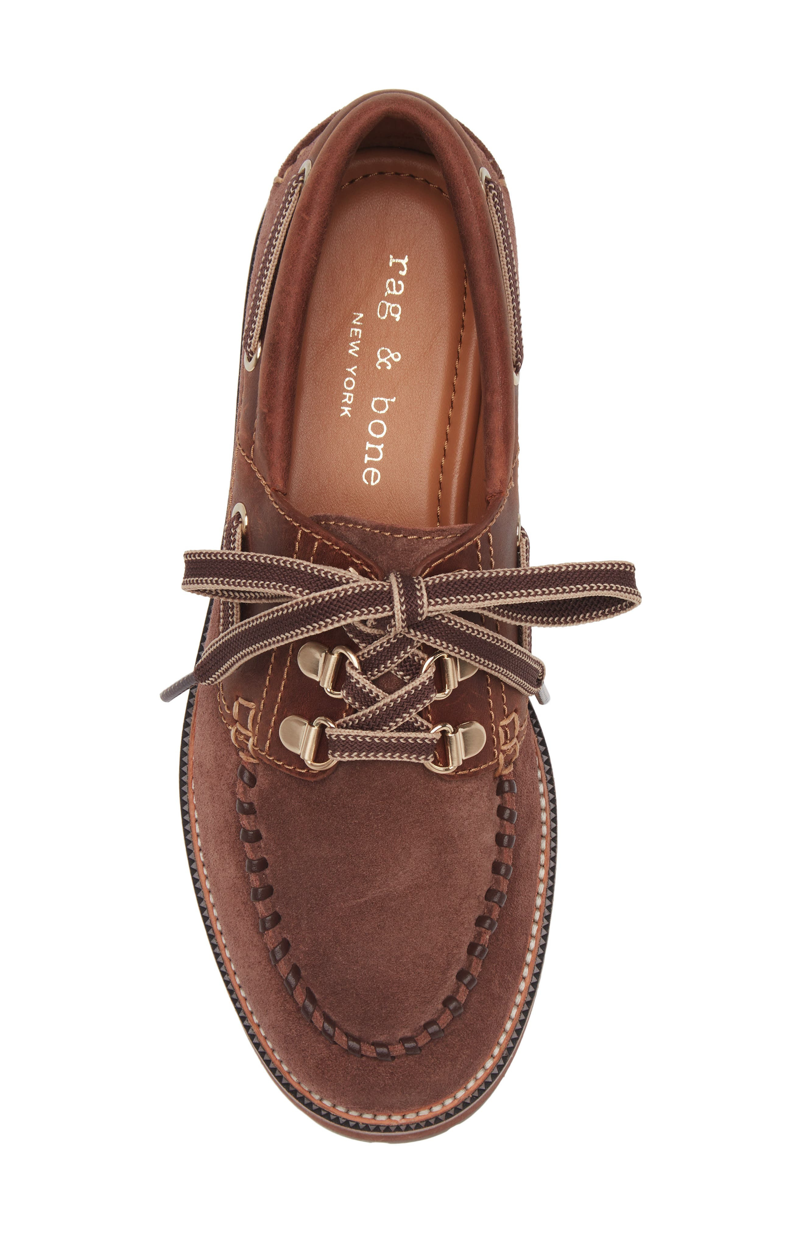 rag & bone Cameron Boat Shoe in Mocha Suede at Nordstrom - 5