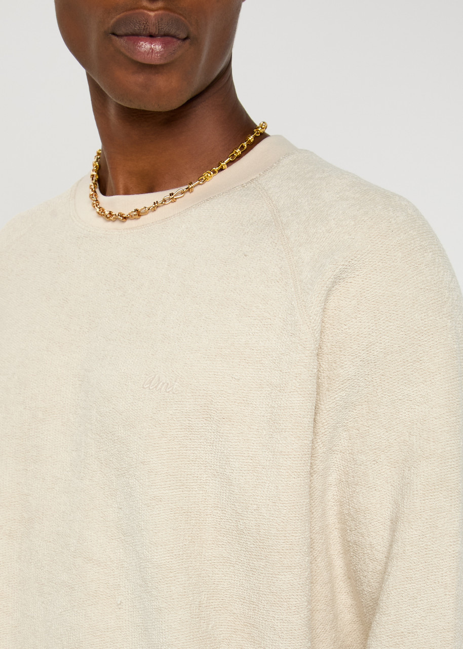 Ami Paris Logo-embroidered Towelling Cotton-blend Sweatshirt - 5