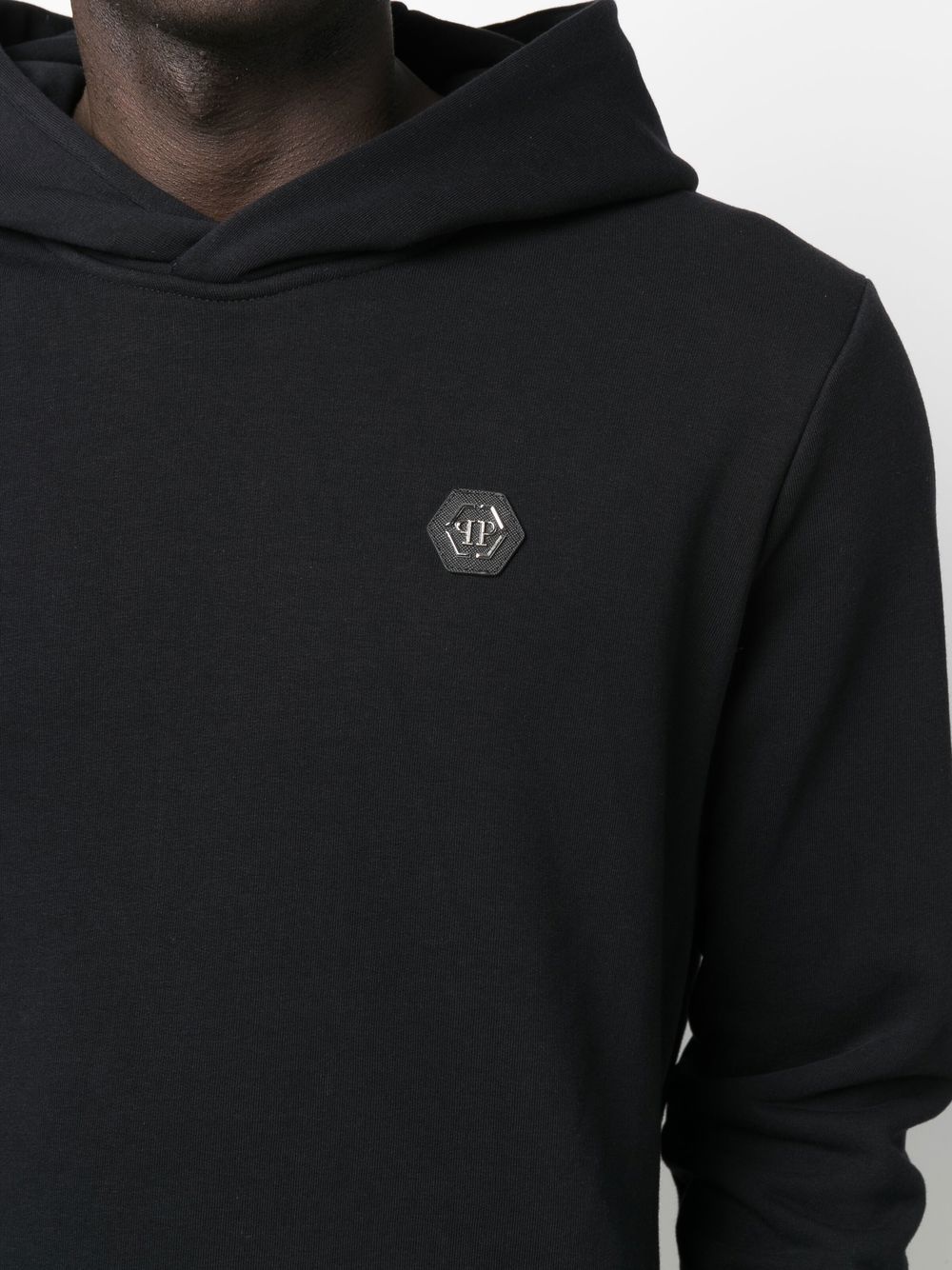 Iconic Plein logo-patch hoodie - 5