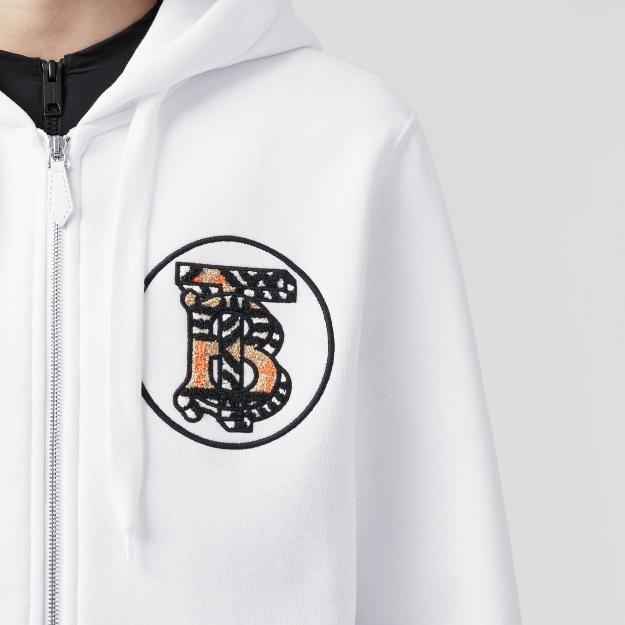 Monogram Motif Cotton Blend Hooded Top - 3