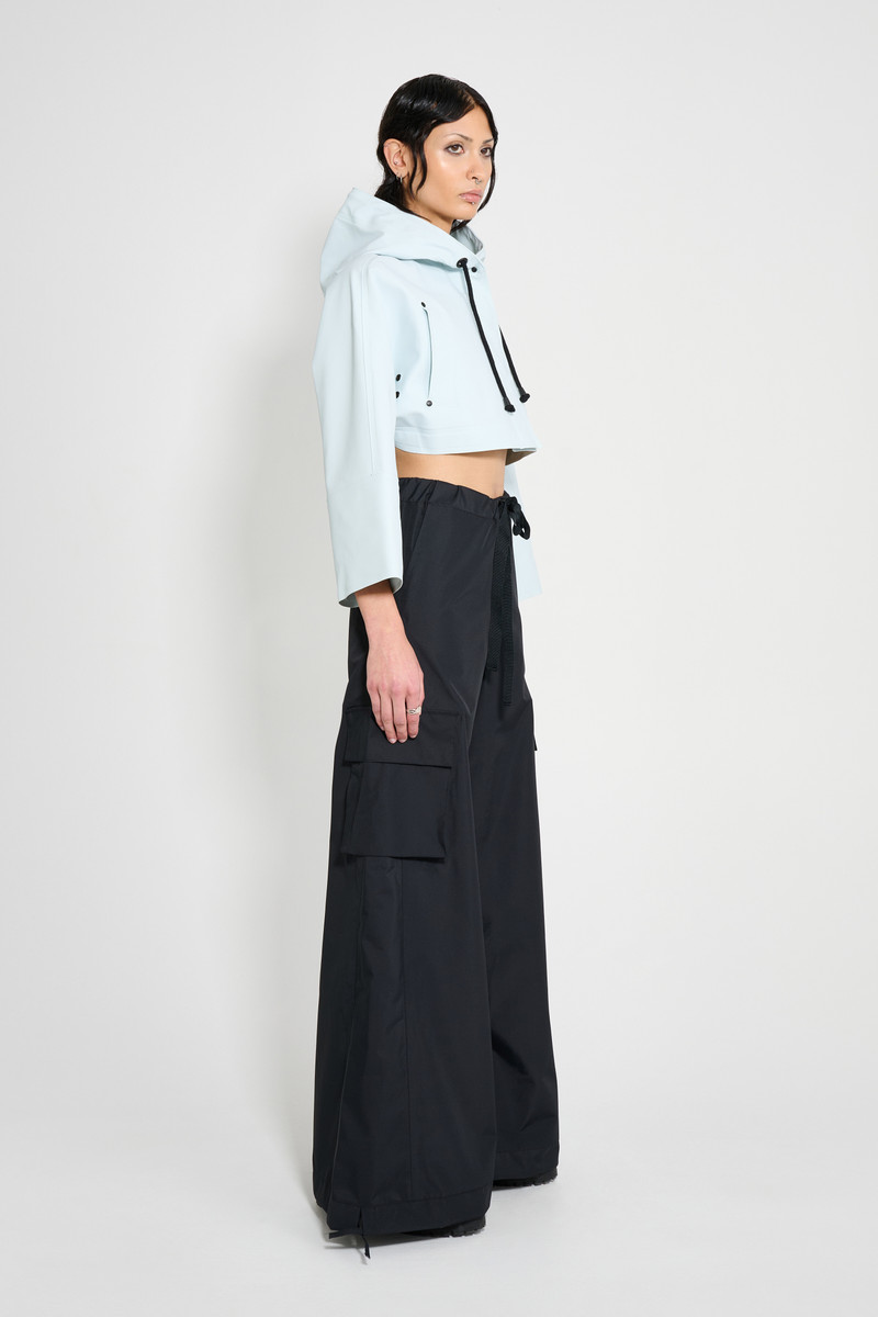 Lilla Tre Cropped Raincoat Frost Grey 3