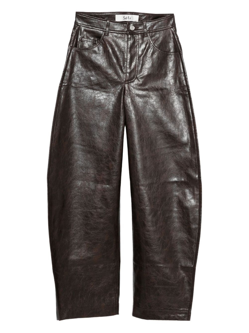 leather flared trousers - 1