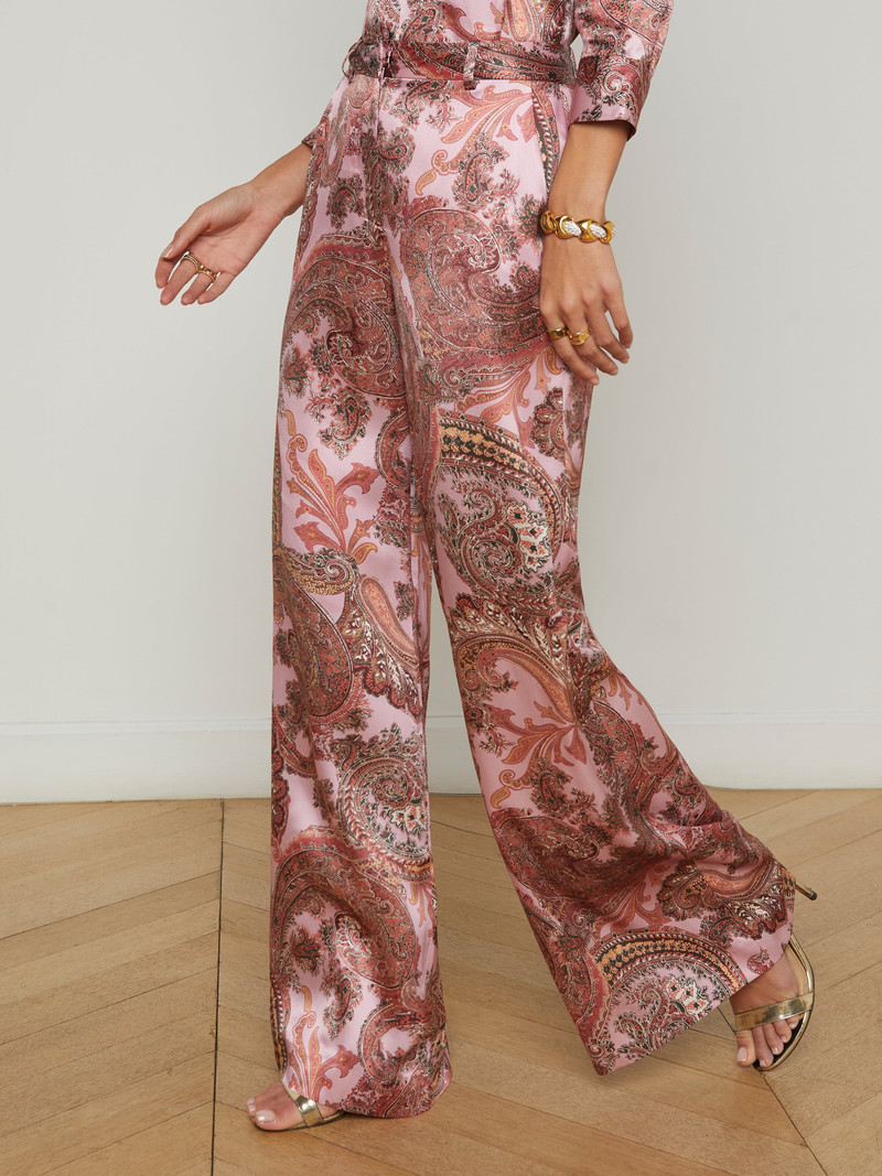 Pilar Silk Wide-Leg Pant 4