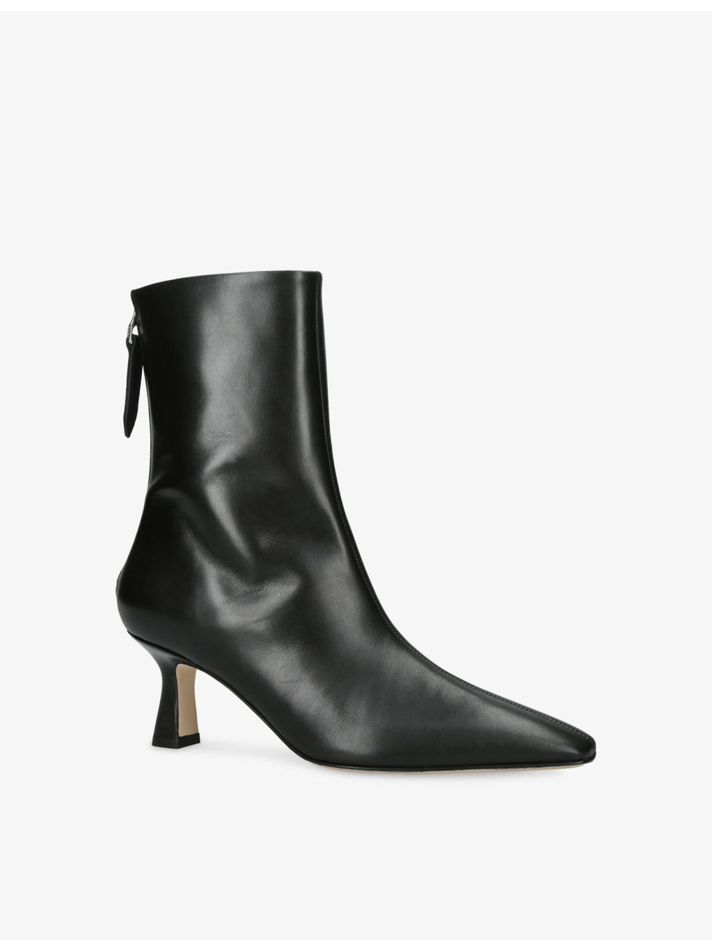 Elina Leather Heeled Ankle Boots - 3