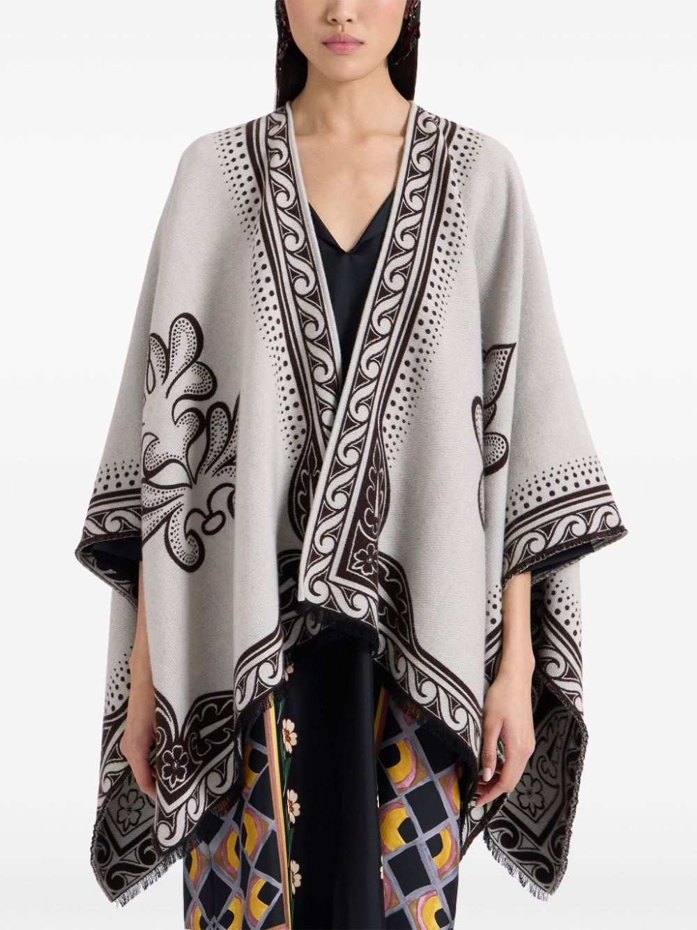 two-tone poncho - 2