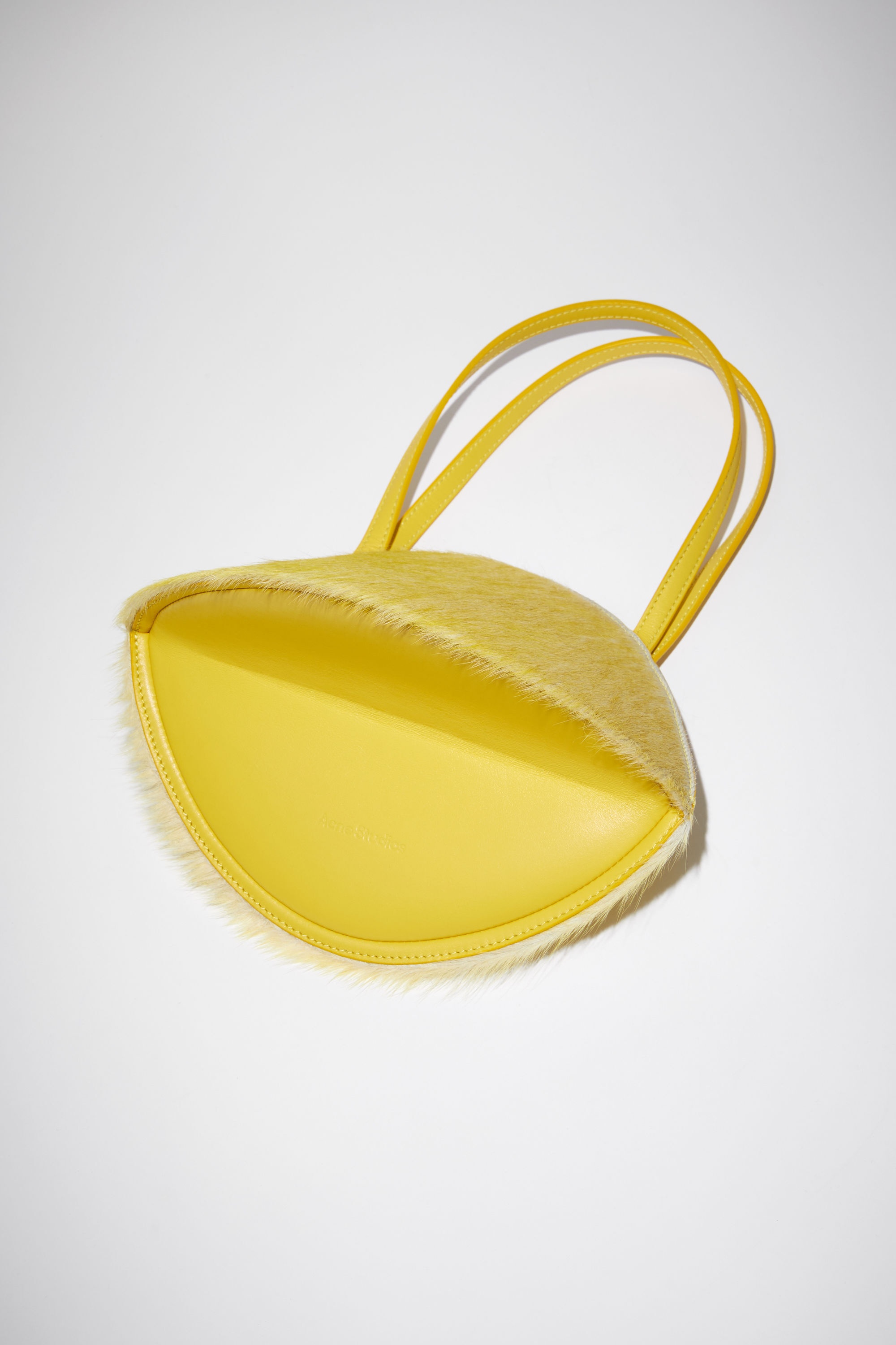Leather handbag - Yellow - 4