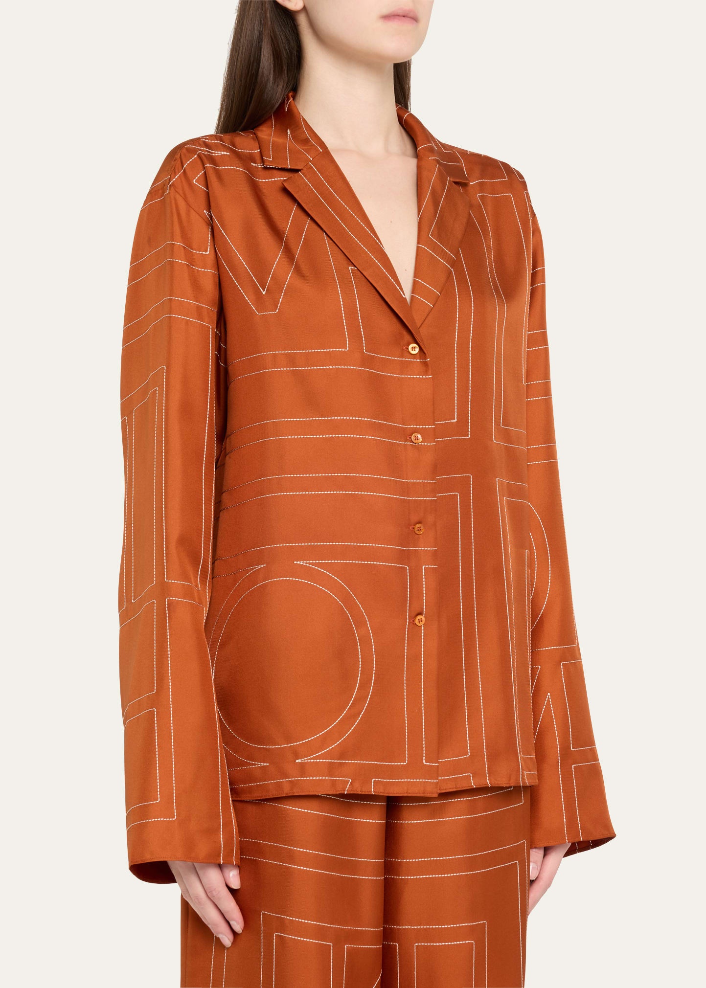 Monogram Silk Pajama Top - 4