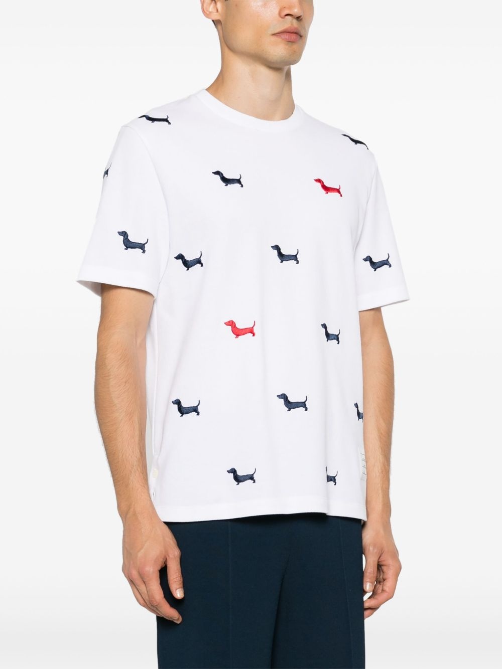 dog-embroidery T-shirt - 3