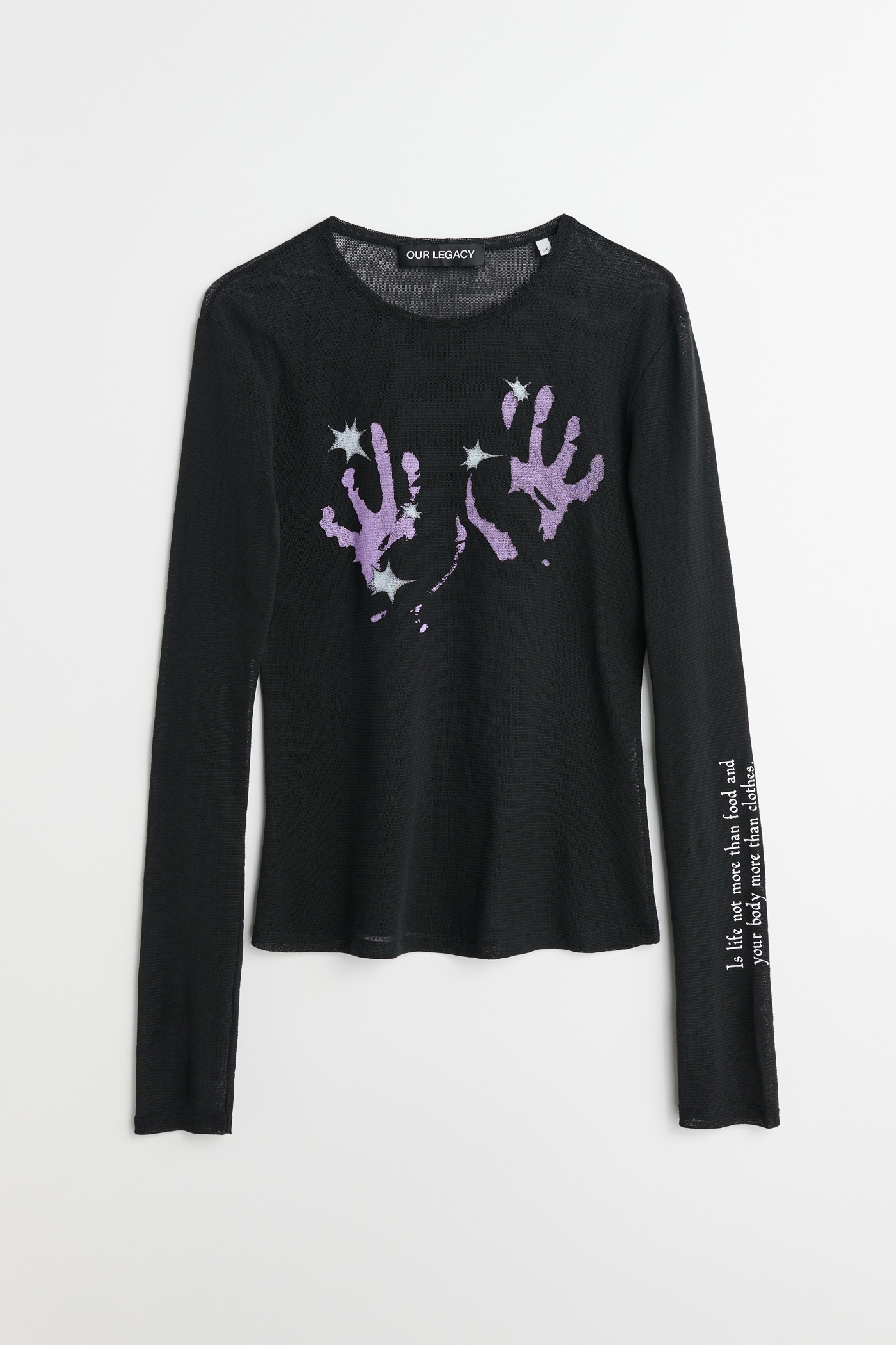 Super Slim Longsleeve Lilac Taste Of Hand Print - 1