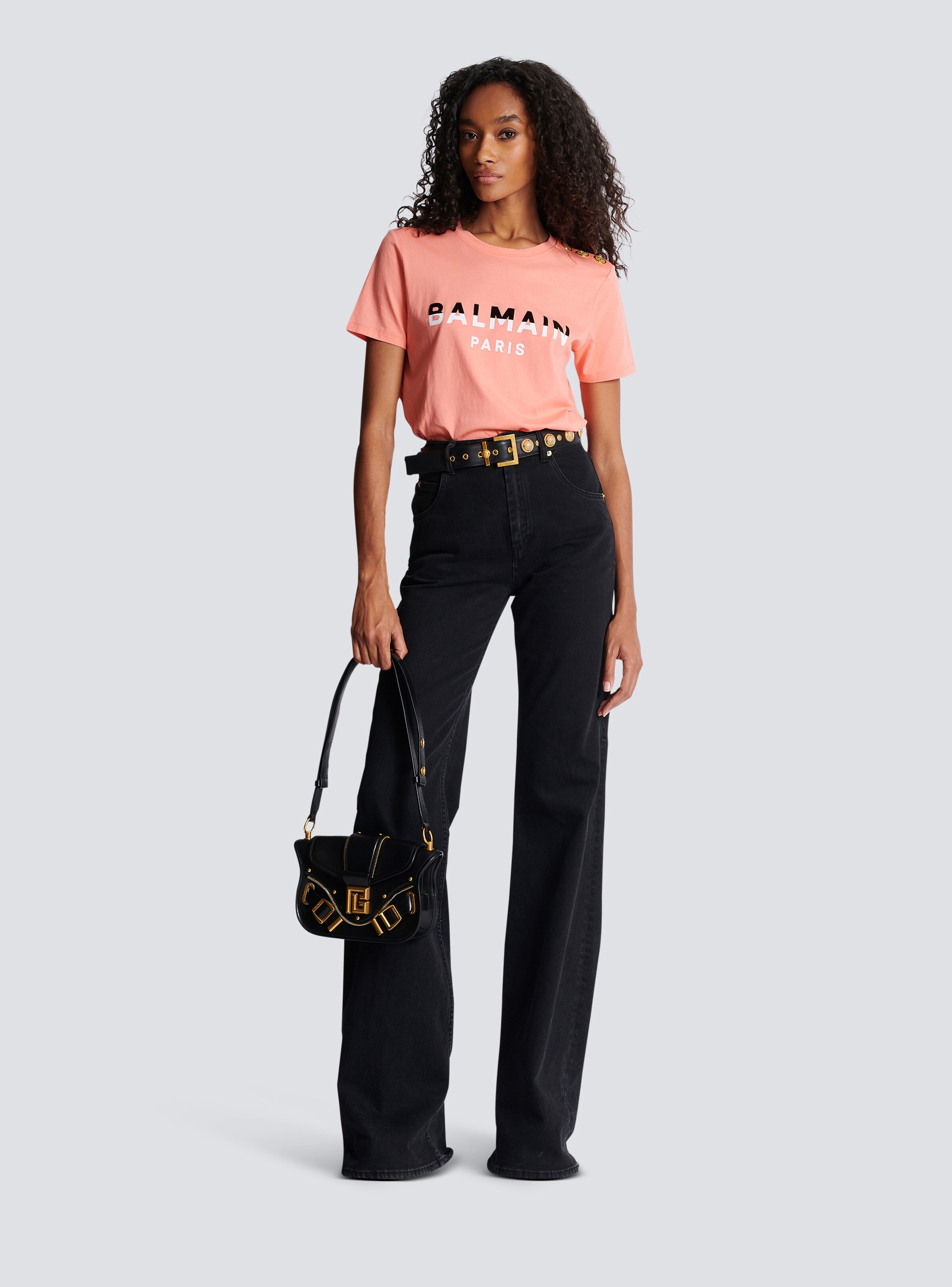 Flocked Balmain Paris T-Shirt - 2