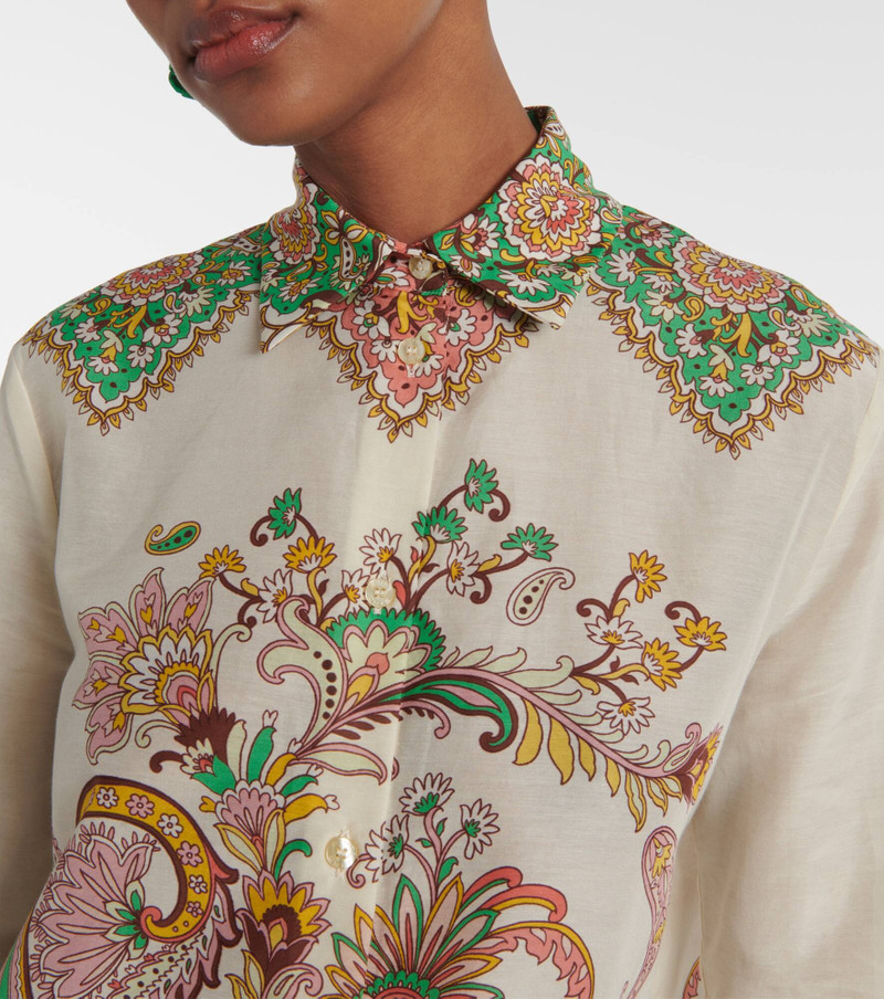 Printed cotton and silk shirt 4