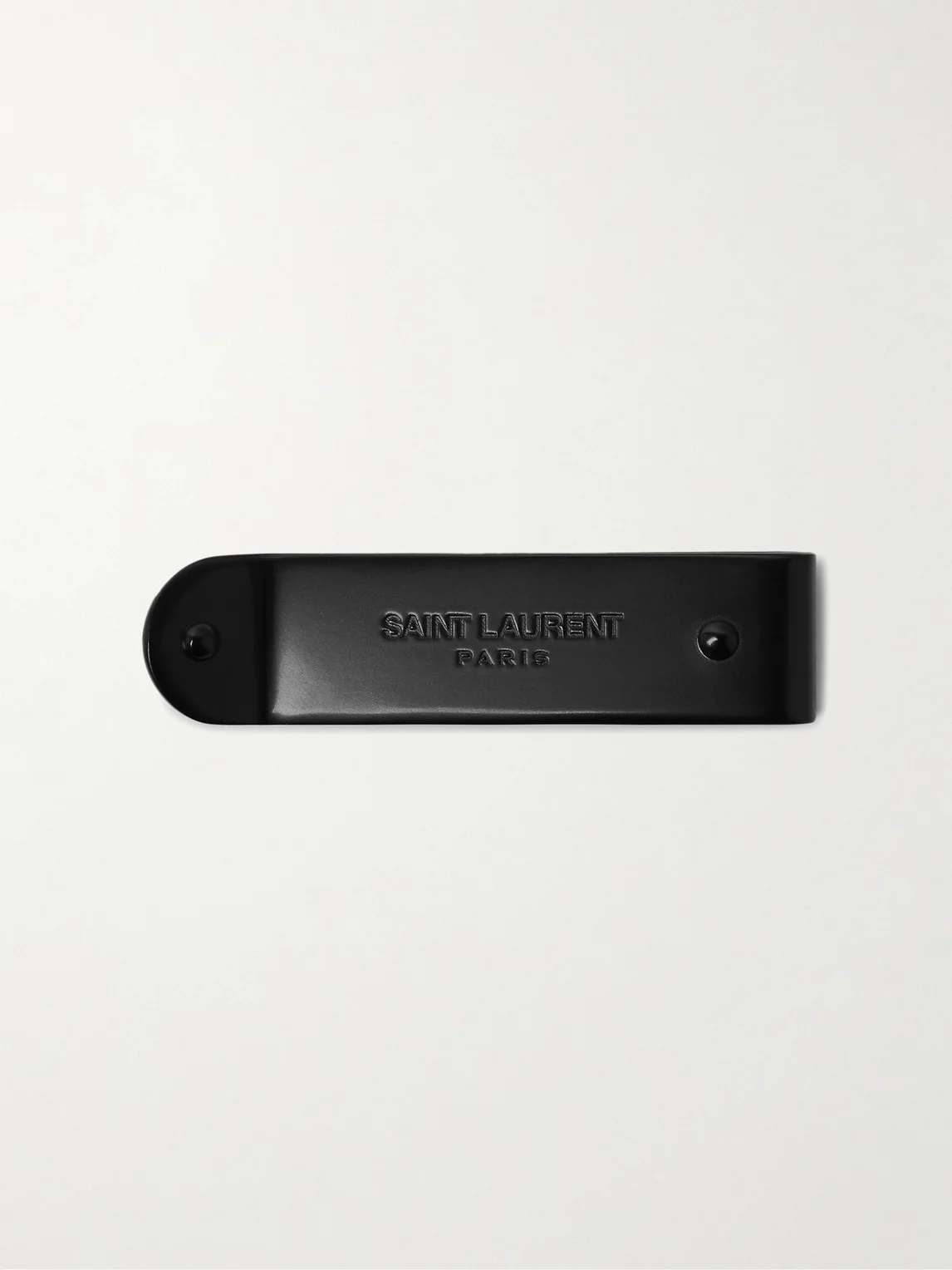 Logo-Engraved Gunmetal-Tone Money Clip - 1