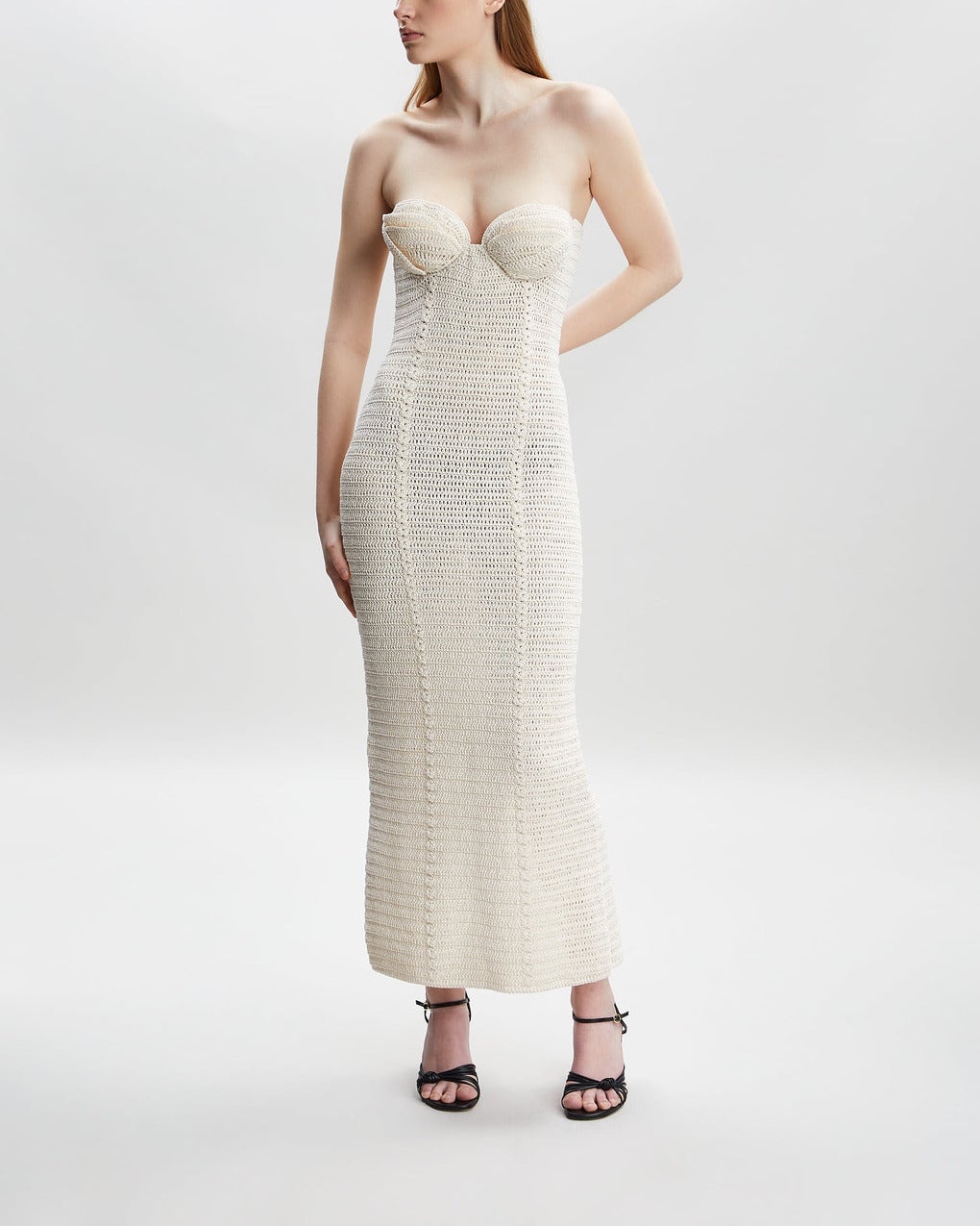 Dress Crochet Bustier Beige - 4