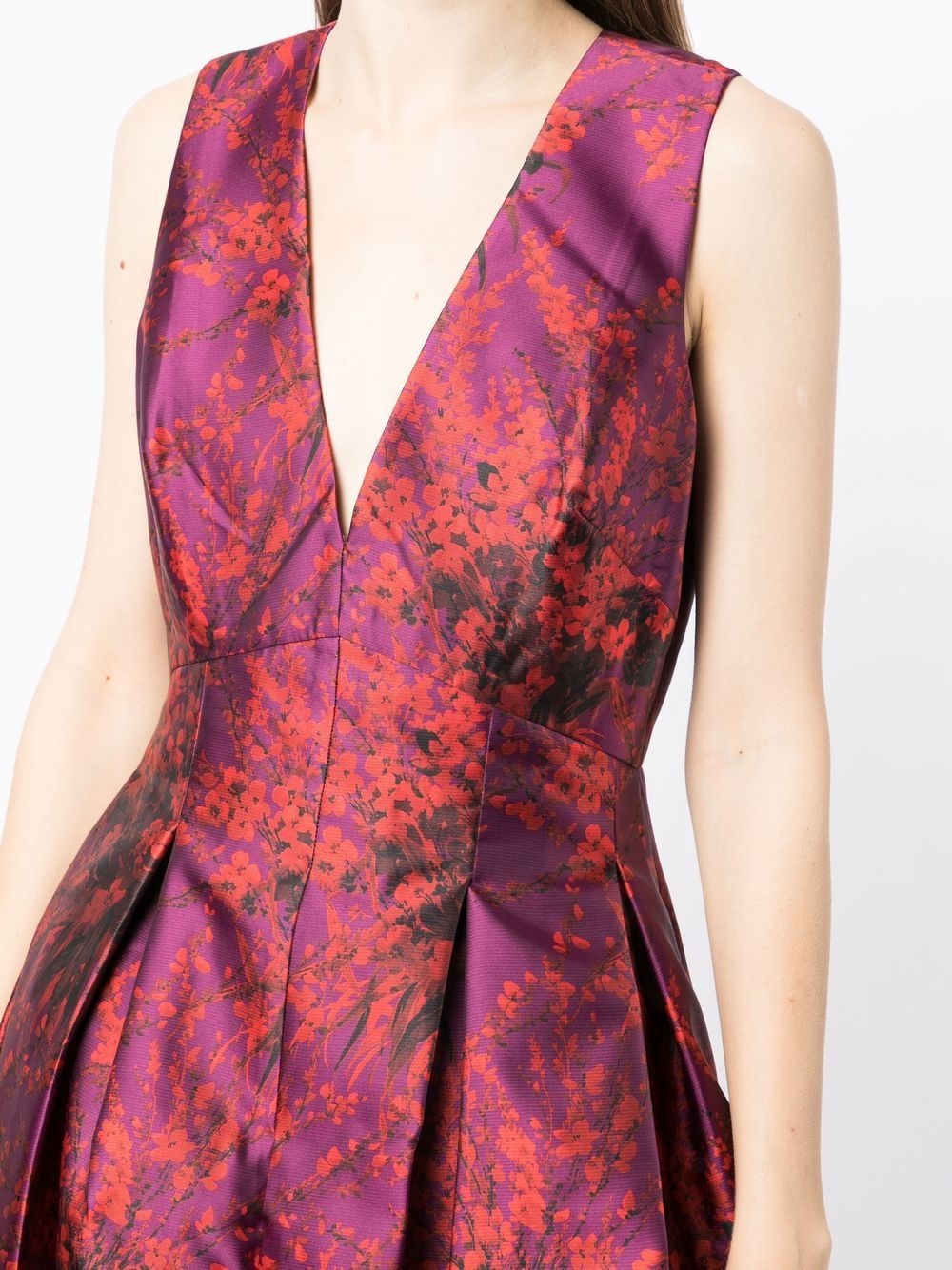 Brooke floral-print evening dress - 5