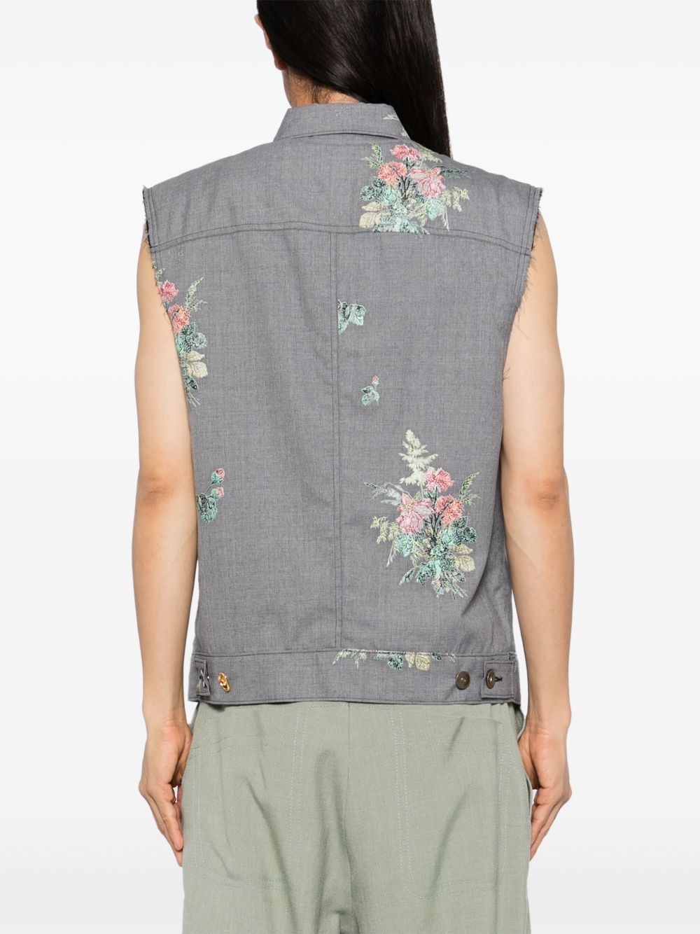 floral-pattern vest - 4