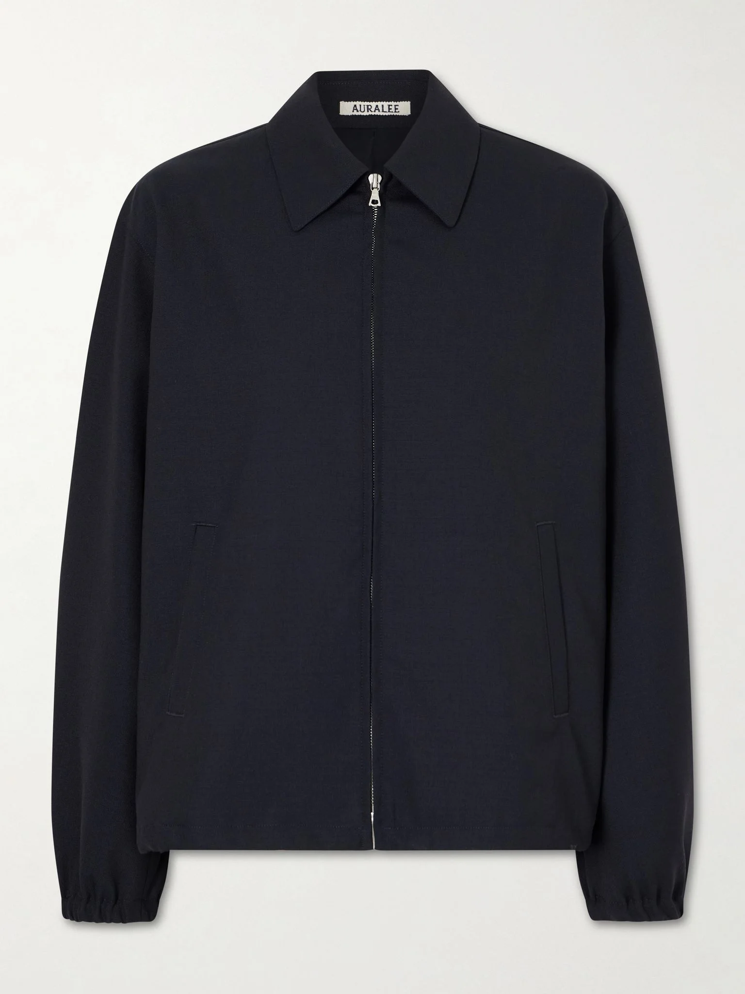 Wool and mohair-blend jacket Navy - 1