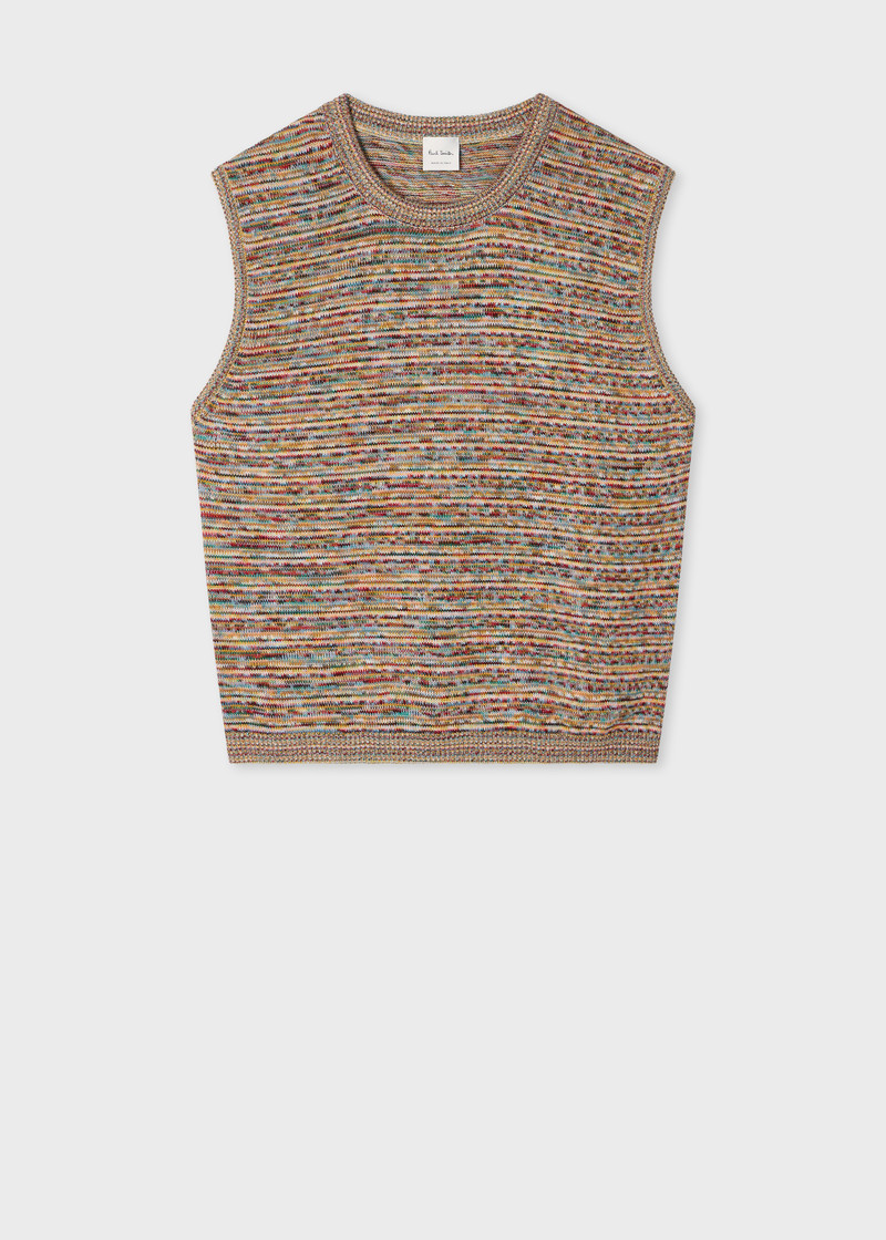 Women's Knitted 'Signature Stripe' Tank Top 1