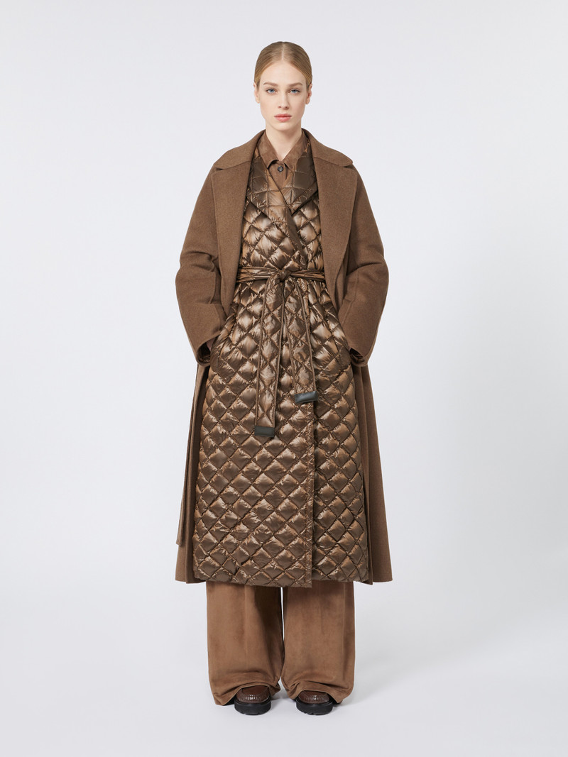 Max Mara SPACES Long quilted down jacket in water-repellent fabric outlook