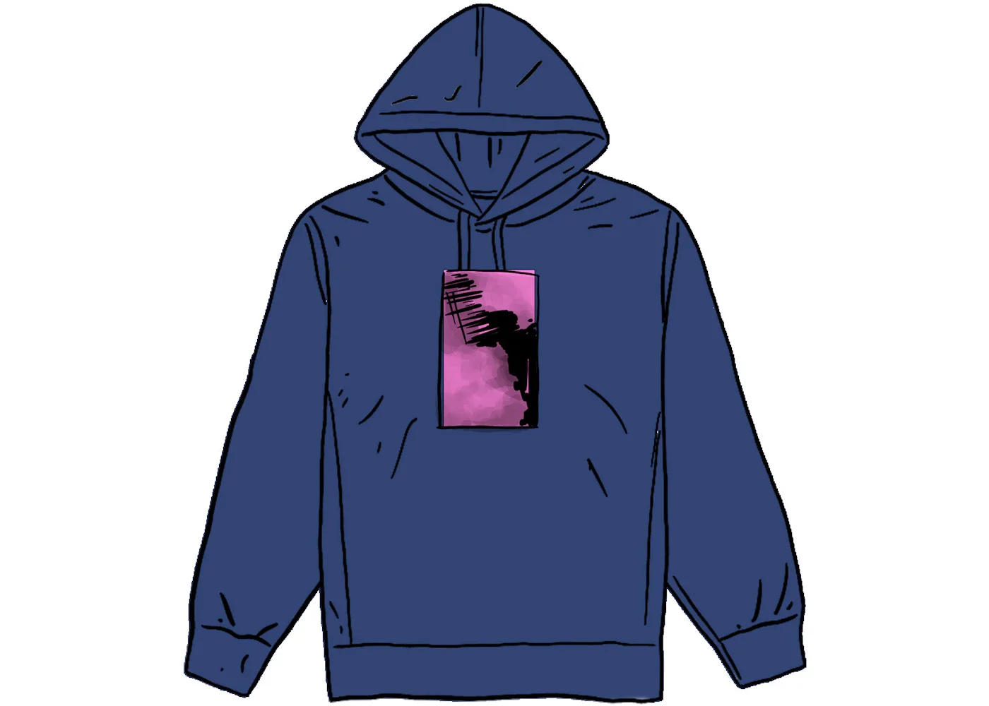Supreme My Bloody Valentine Hooded Sweatshirt Washed Navy - 1