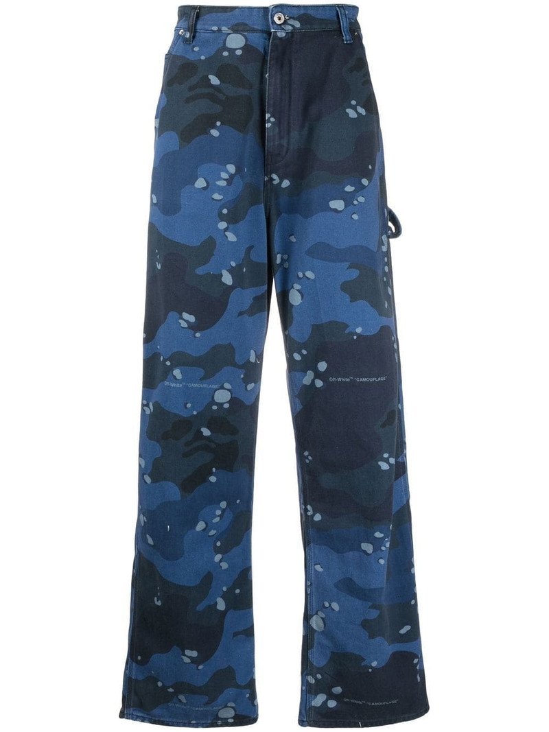 camouflage-print straight-leg jeans - 1