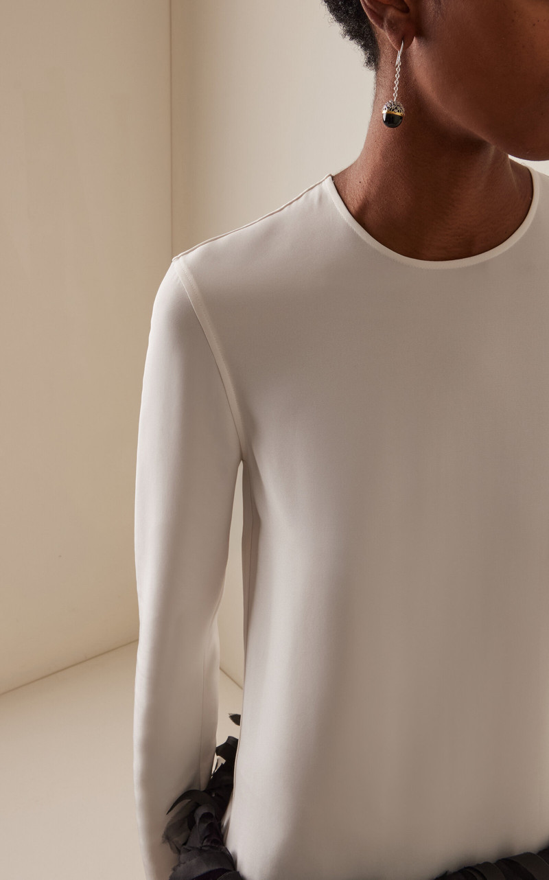 TOTEME Sterling Silver Diamond Drop Earrings black outlook