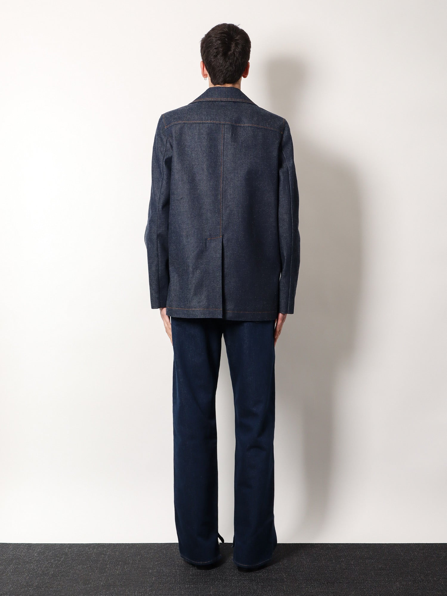 Gucci Denim Peacoat With Contrasting Stitching - 3